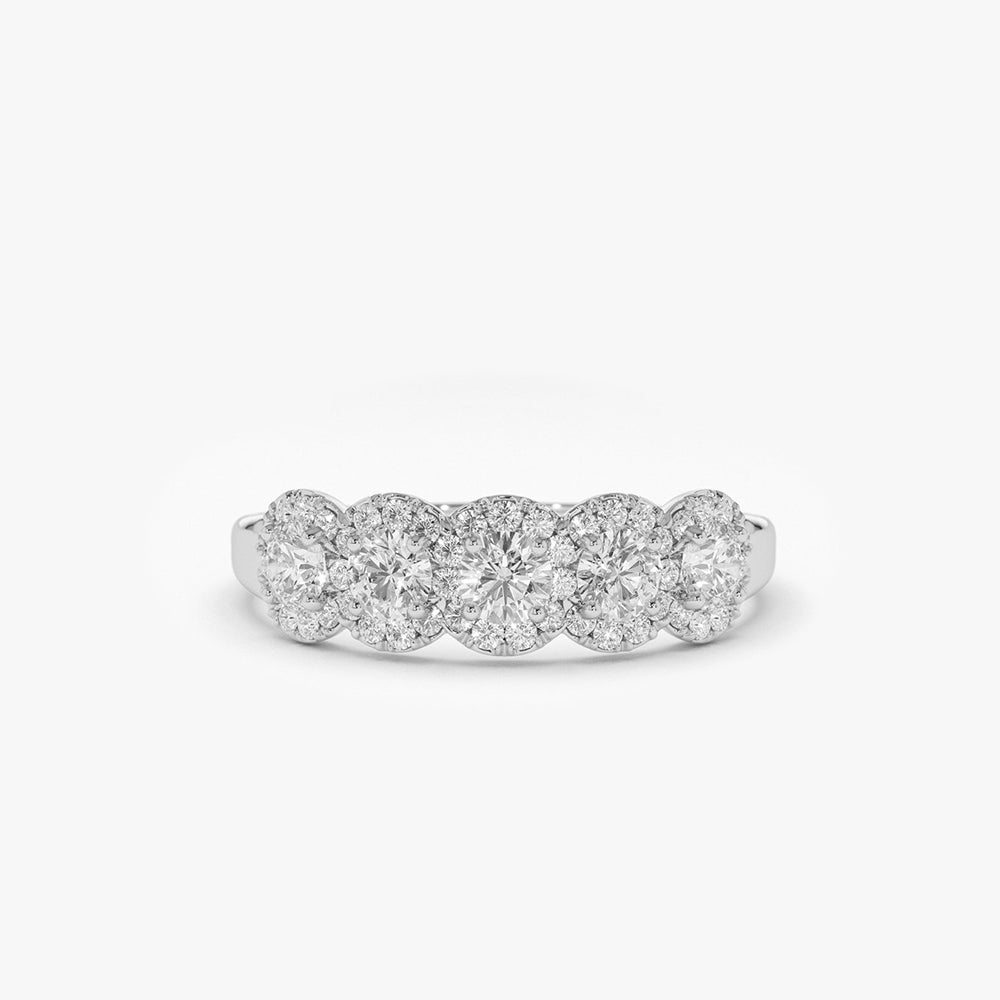 OBFJ1673 - 14K Gold Diamond Wedding Band 5