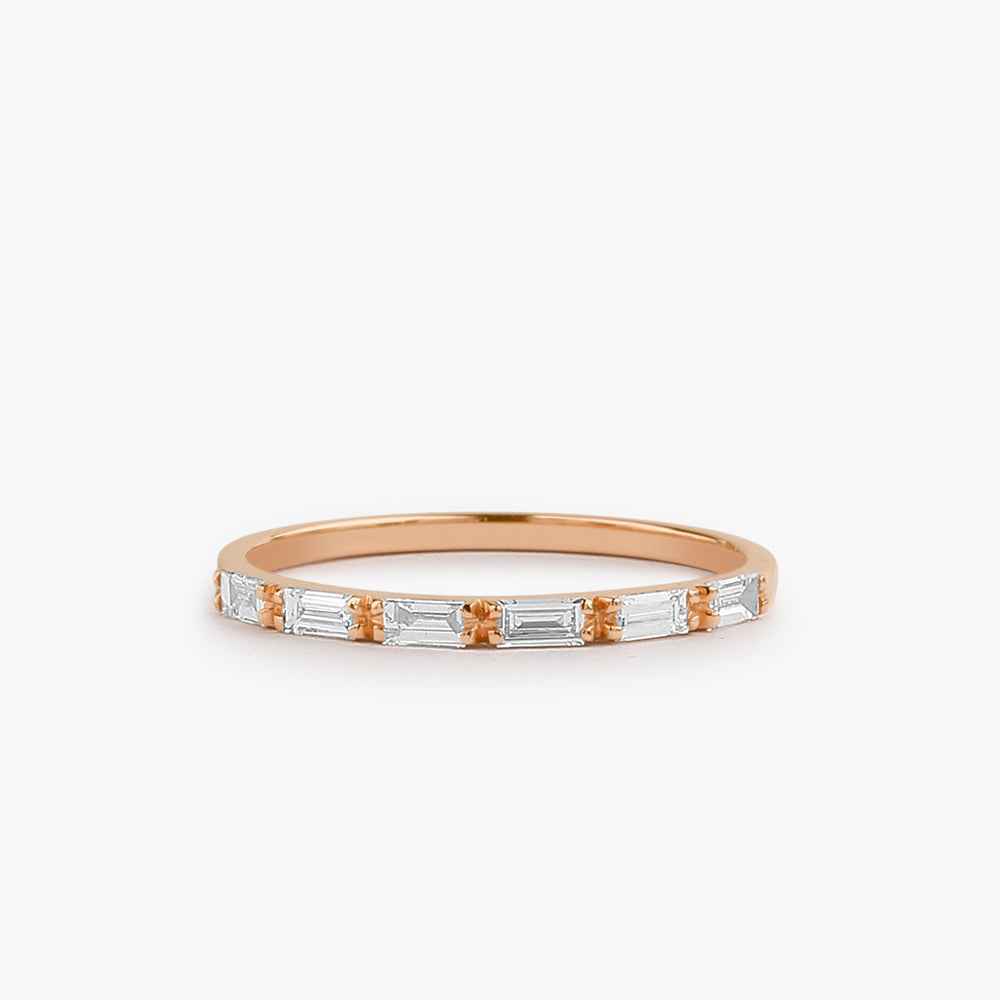 OBFJ1706 - 14K Gold Baguette Diamond Wedding Ring 5