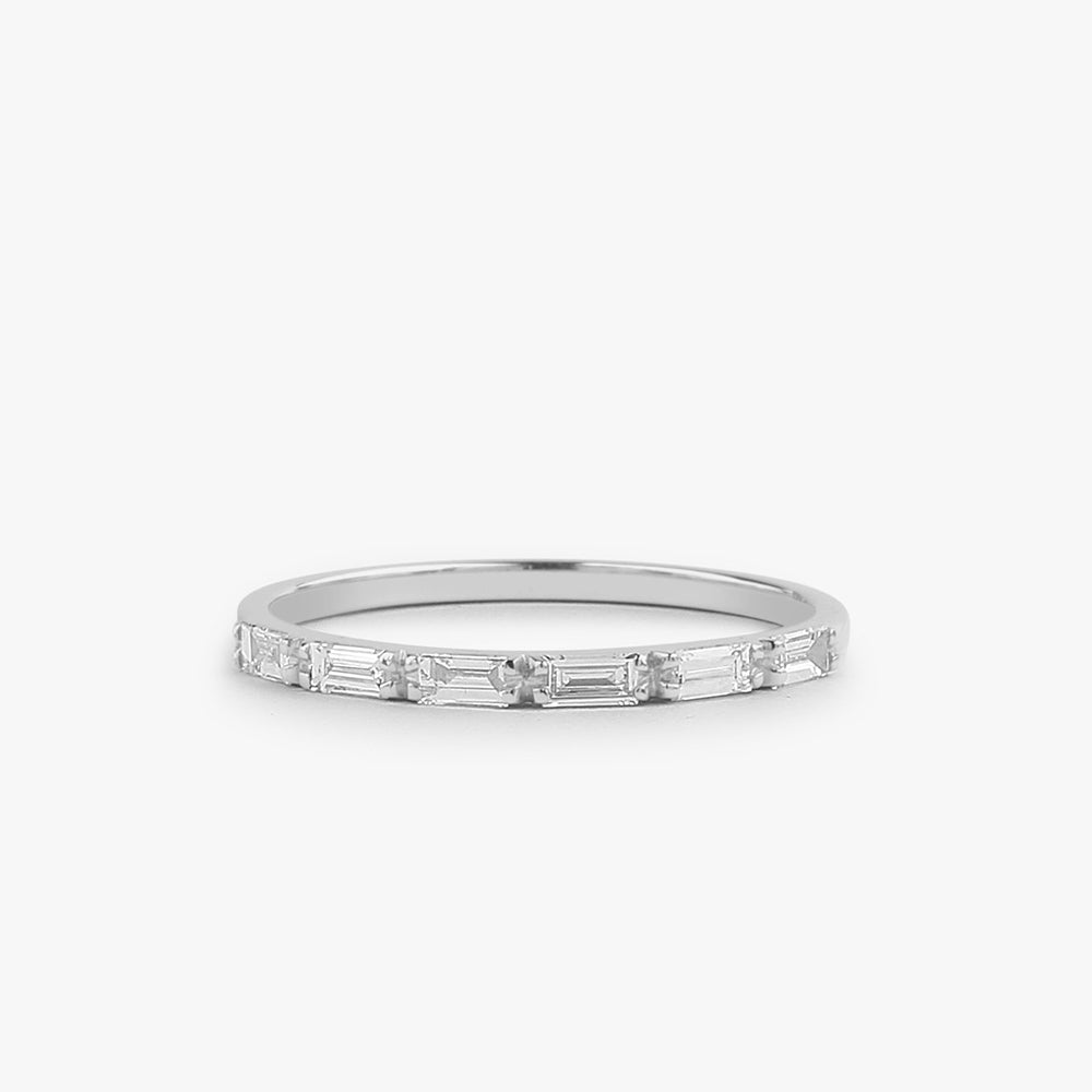 OBFJ1706 - 14K Gold Baguette Diamond Wedding Ring 6