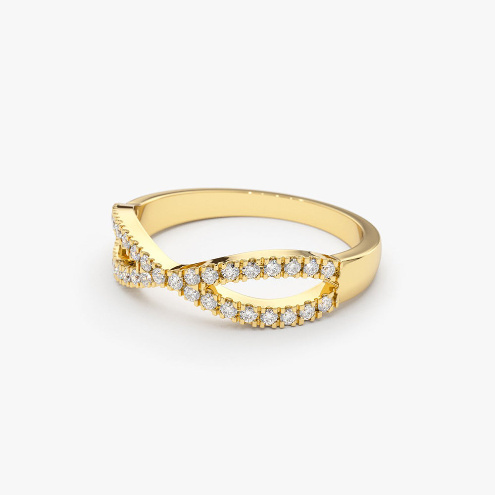 OBFJ1756 - 14K Gold Eternity Diamond Wedding Band 9