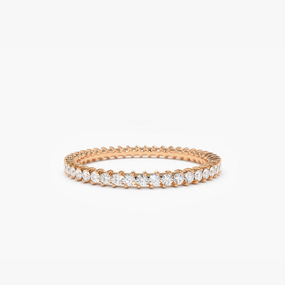 OBFJ1818 - 14k Full Eternity Petite Diamond Ring 5
