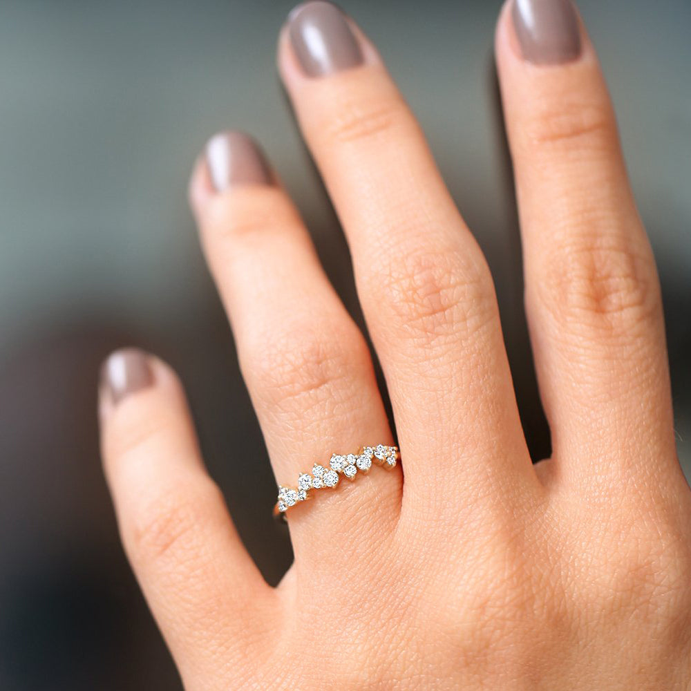 OBFJ1971 - 14k Diamond Statement Cluster Ring 3