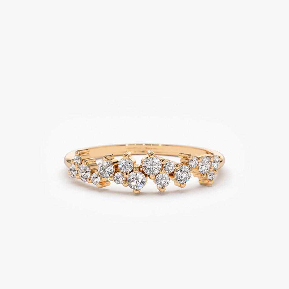 OBFJ1971 - 14k Diamond Statement Cluster Ring 6