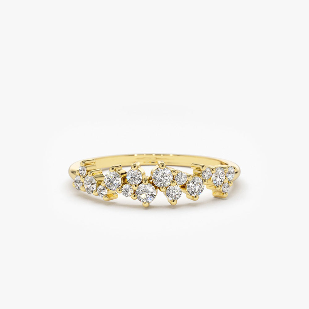 OBFJ1971 - 14k Diamond Statement Cluster Ring 1