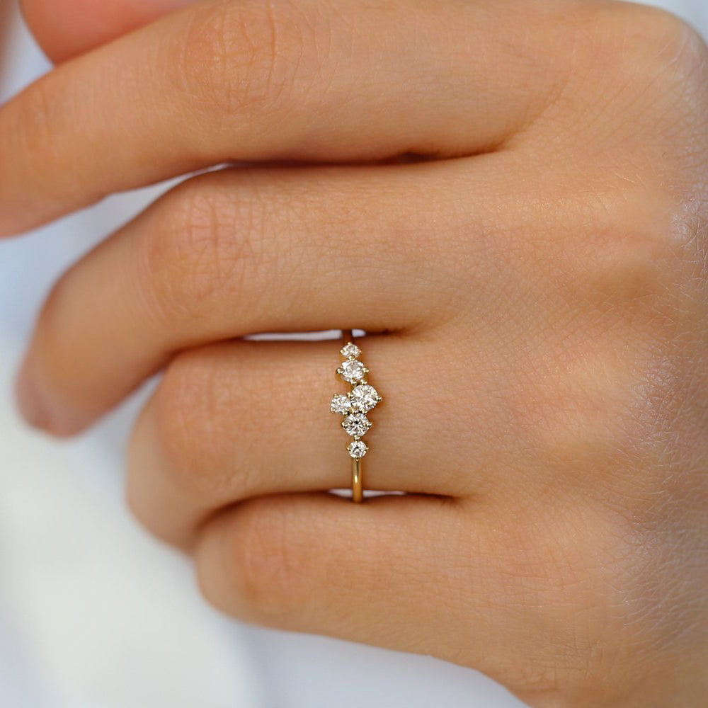 OBFJ1902 - 14K Large Diamond Cluster Ring 2