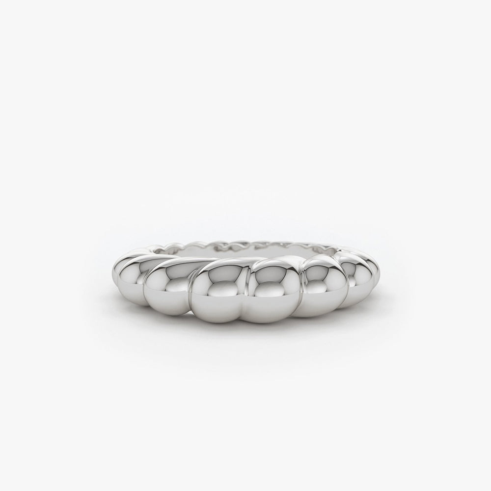 OBFJ1935 - 14k Chunky Twisted Dome Ring 6