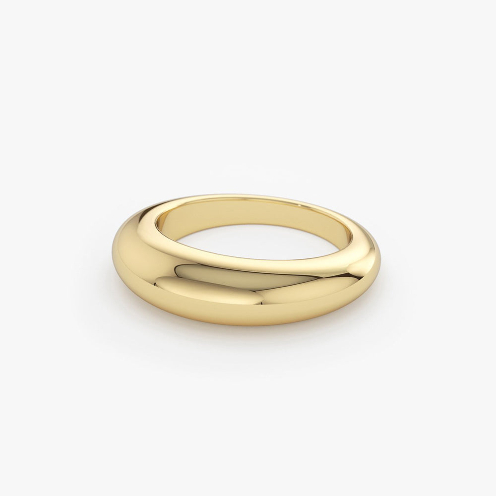 OBFJ1936 - 14k Chunky Dome Ring 6