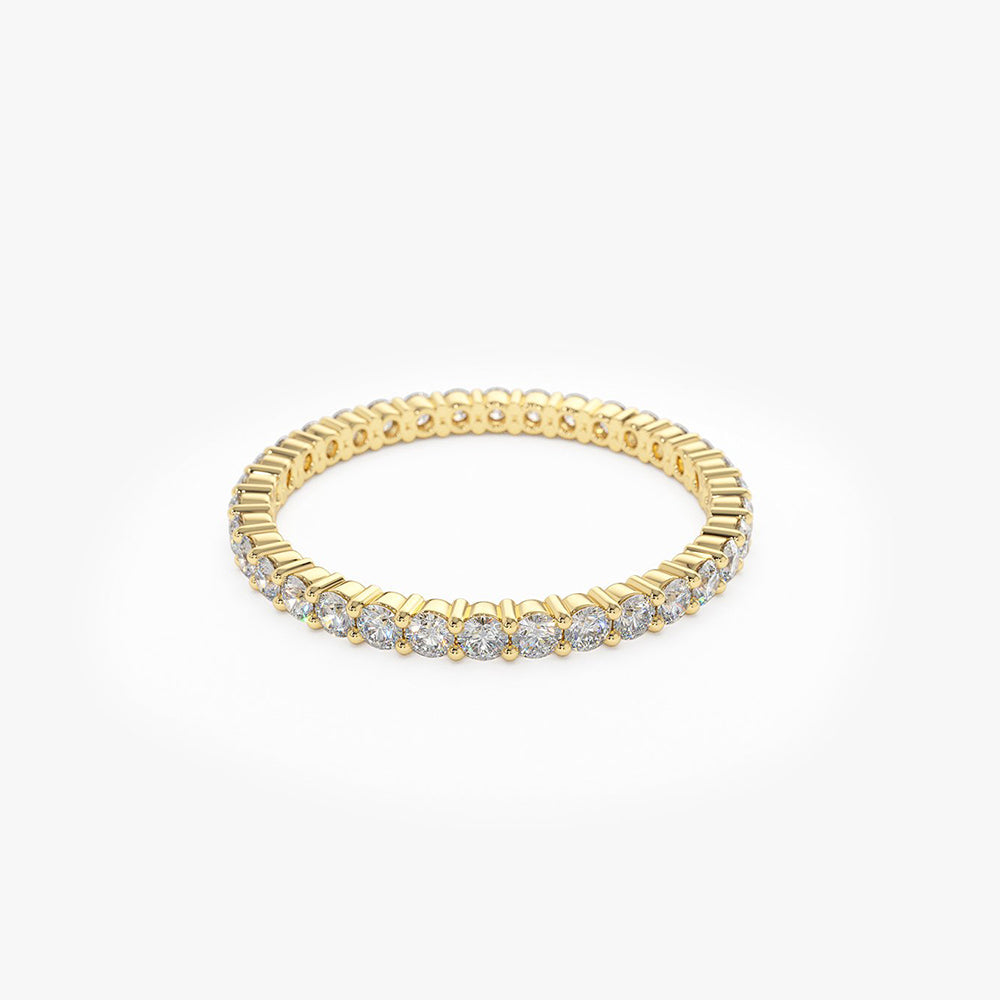 OBFJ1928 - 14k Prong Setting Diamond Eternity Ring 7