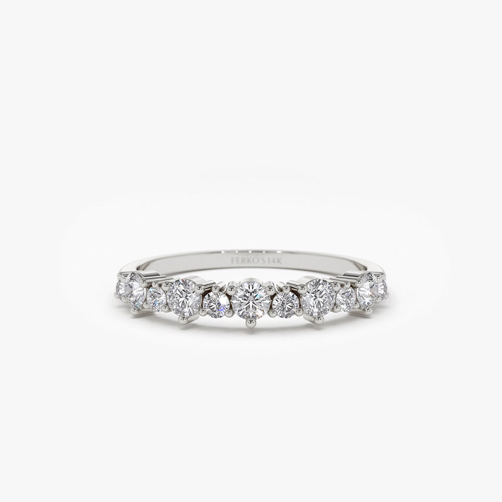OBFJ1952 - 14k Round Diamond Unique Wedding Ring 5