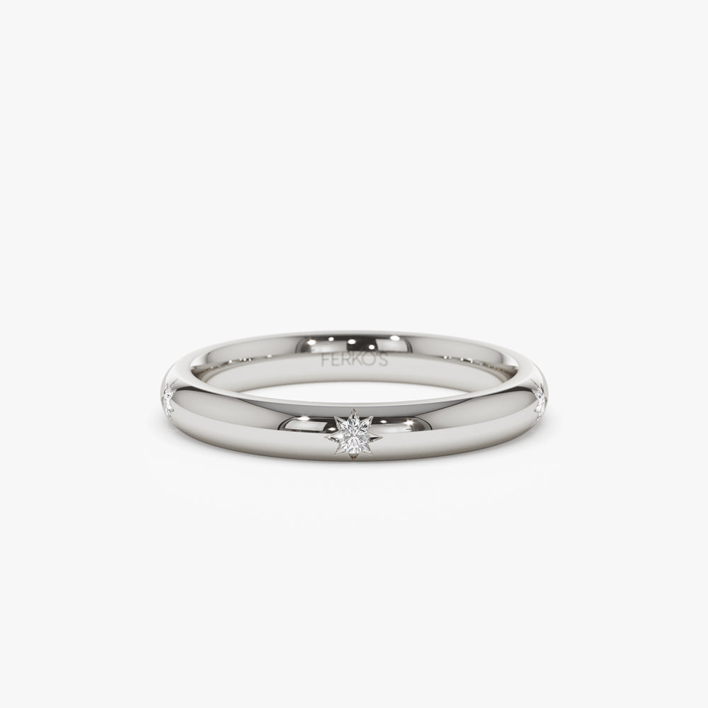 OBFJ2253 - Star Setting Full Eternity Diamond Ring in 14k 5