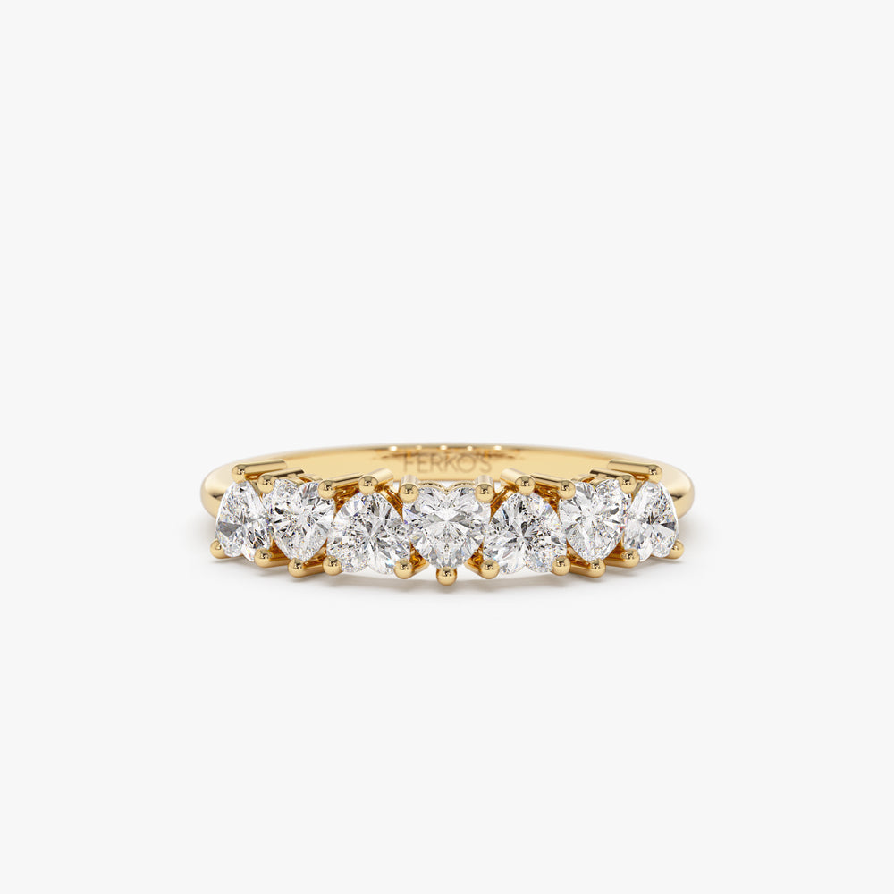 OBFJ1501 - 14k Heart Shape Up Down Prong Setting Diamond Ring 1