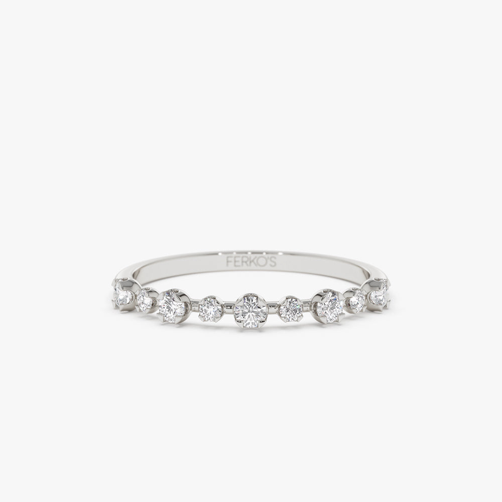 OBFJ1458 - 14k 4 Prong Petite Natural Diamond Ring 7