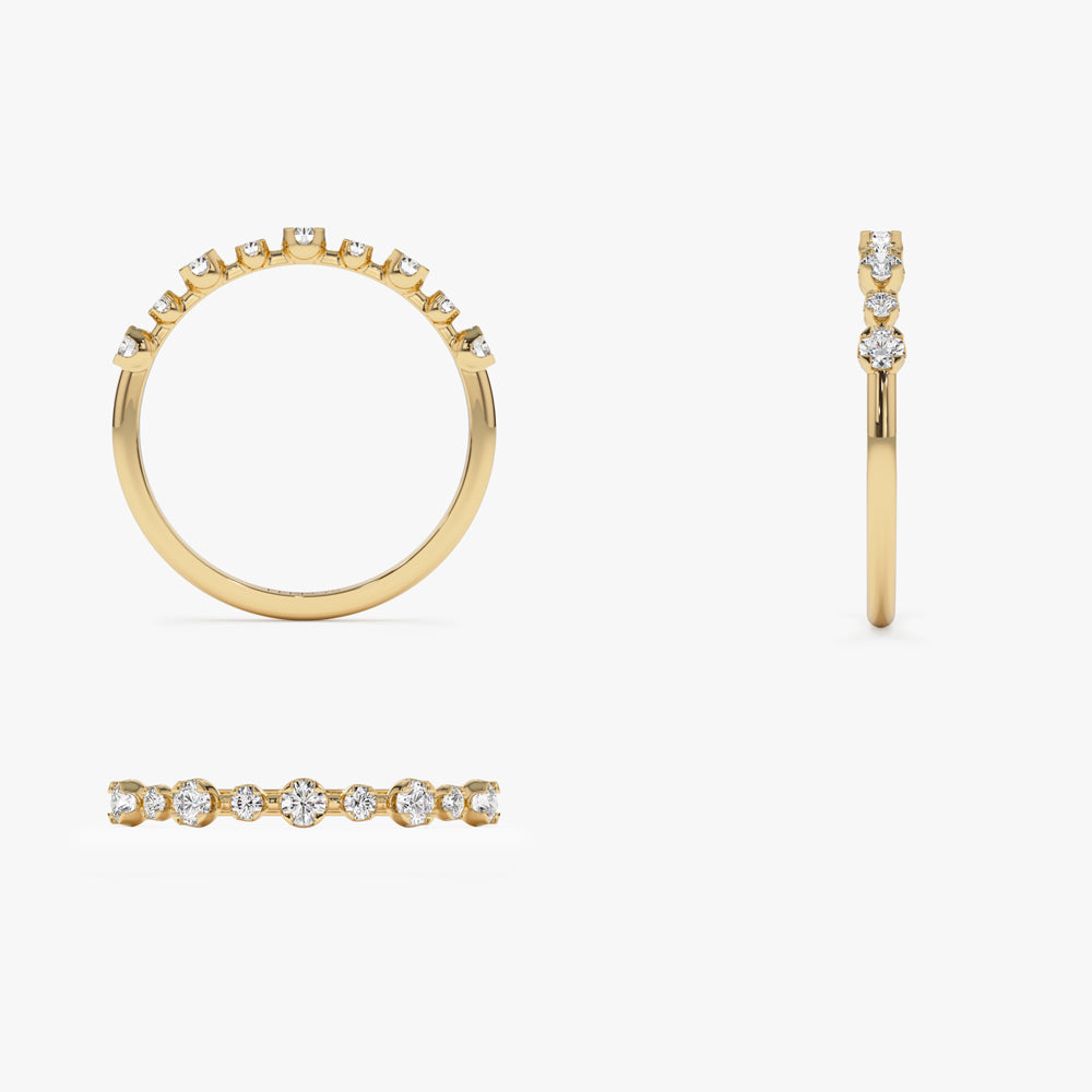 OBFJ1458 - 14k 4 Prong Petite Natural Diamond Ring 9