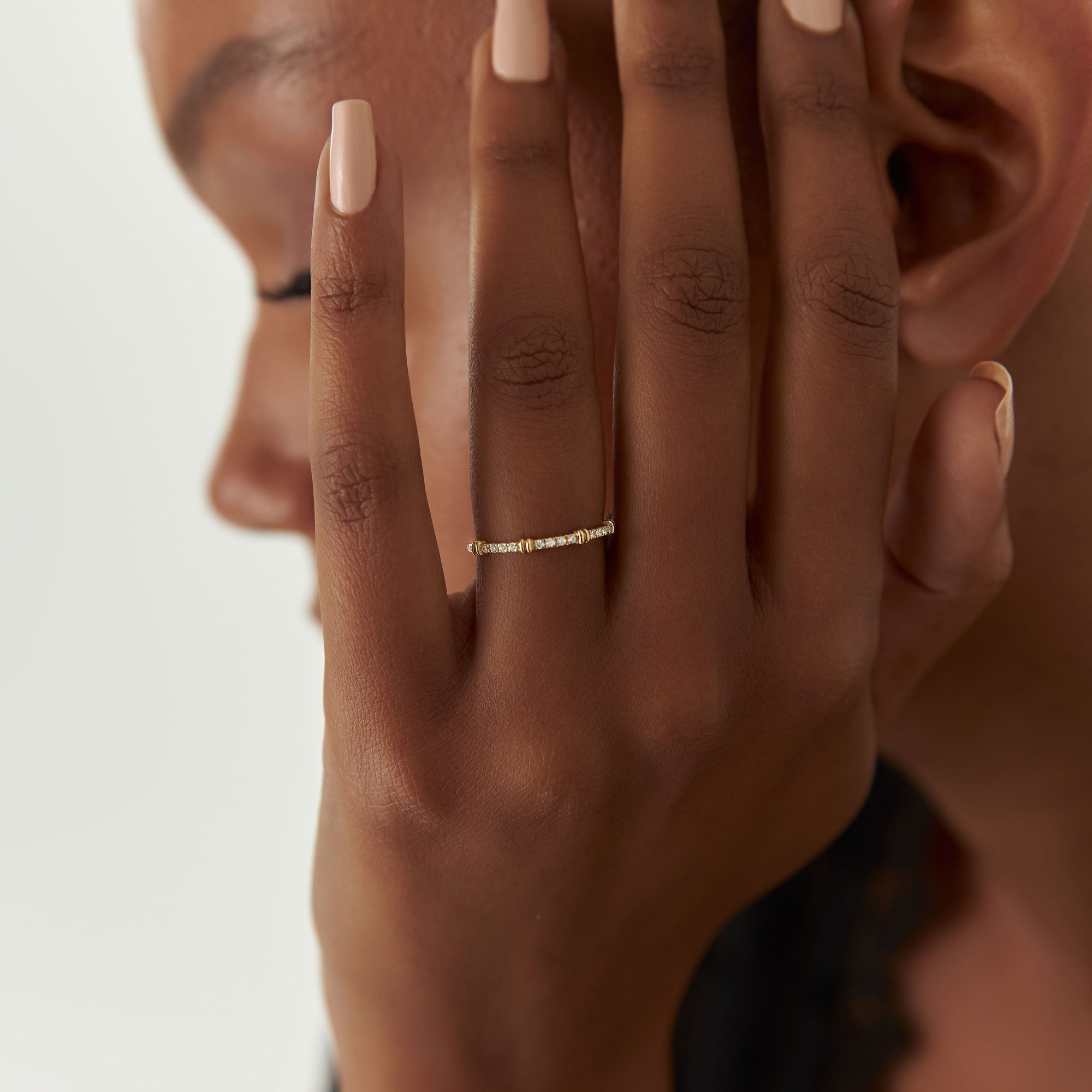 OBFJ1202 - 14k Unique Petite Diamond Stack Band 2