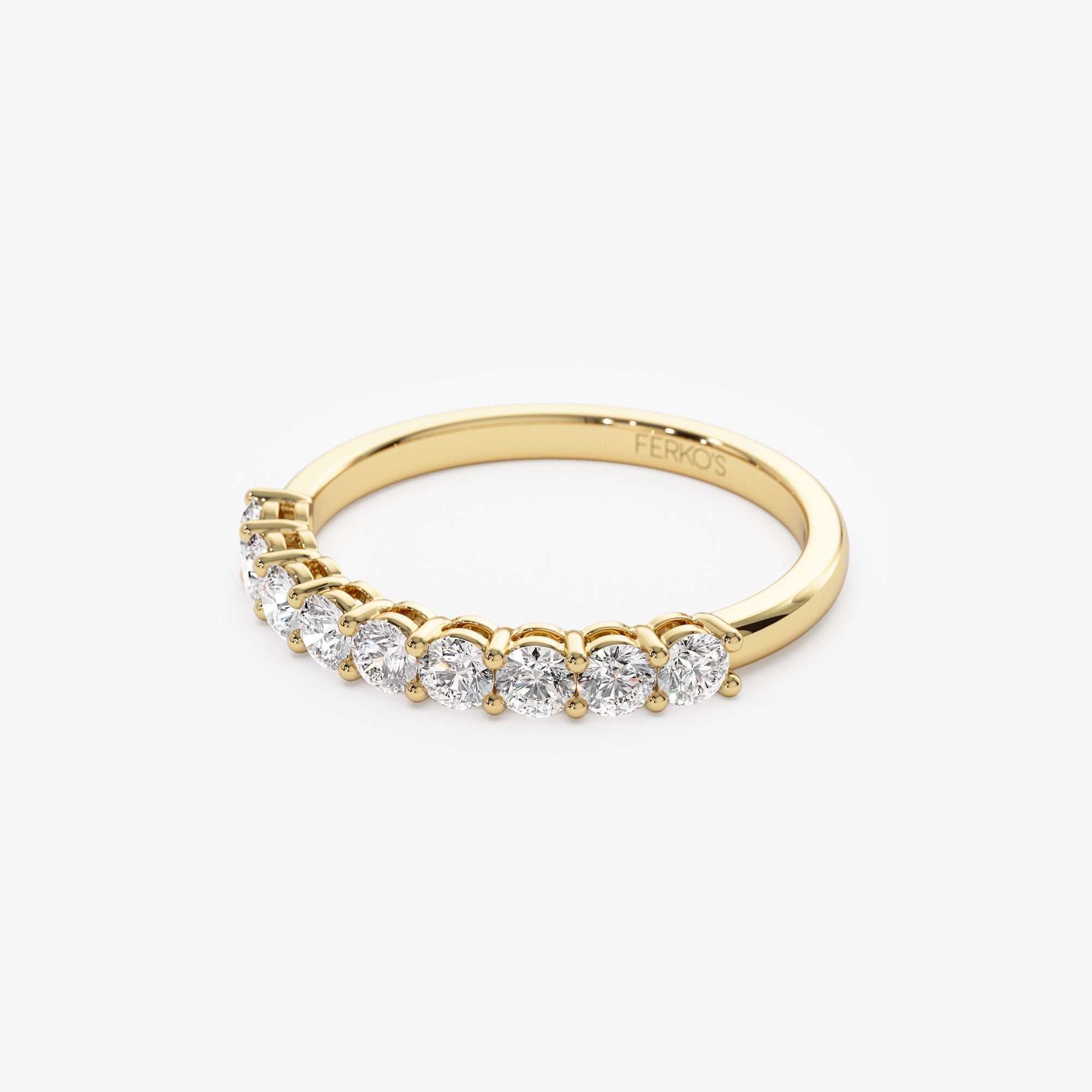 OBFJ0330 - 0.55 ctw 14k Nine Stone Basket Setting Lab Grown Diamond Wedding Ring - Aisha 5