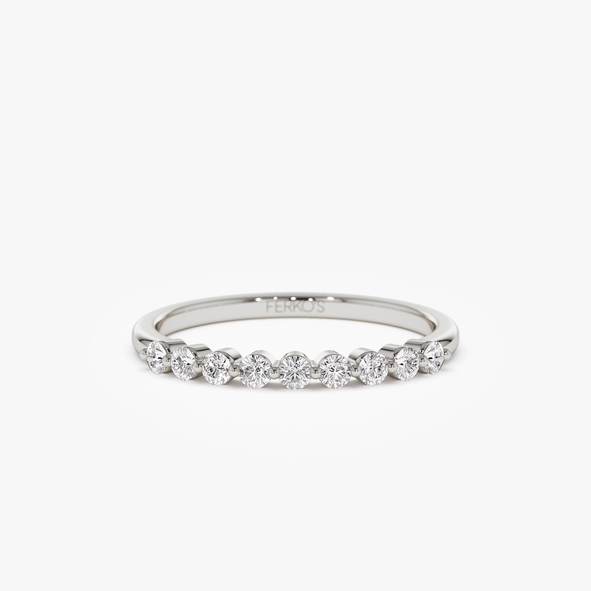OBFJ1344 - 14k Single Shared Prong Diamond Wedding Ring 0.30 ctw 6
