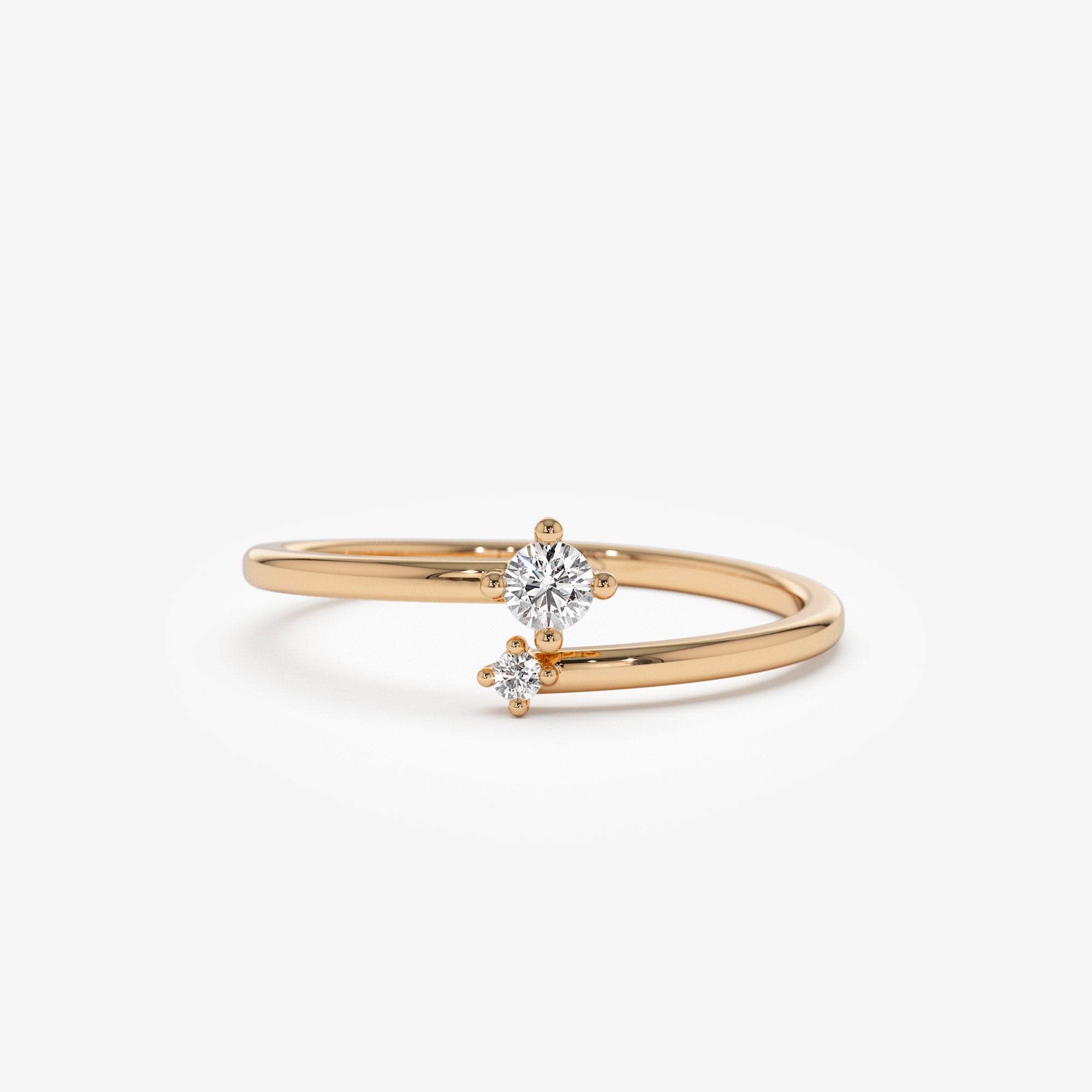 OBFJ1387 - 14k Petite Diamond Duo Ring 4