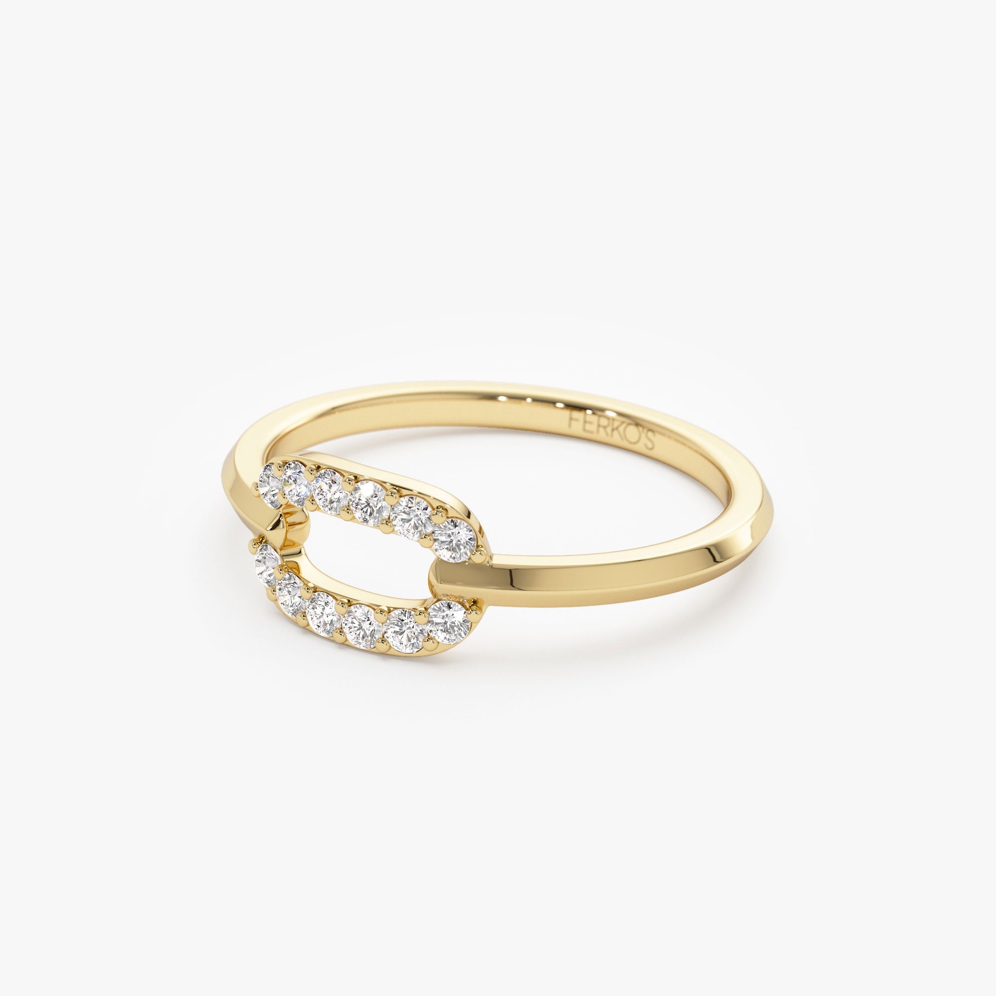 OBFJ1259 - 14k Single Link Diamond Ring 7