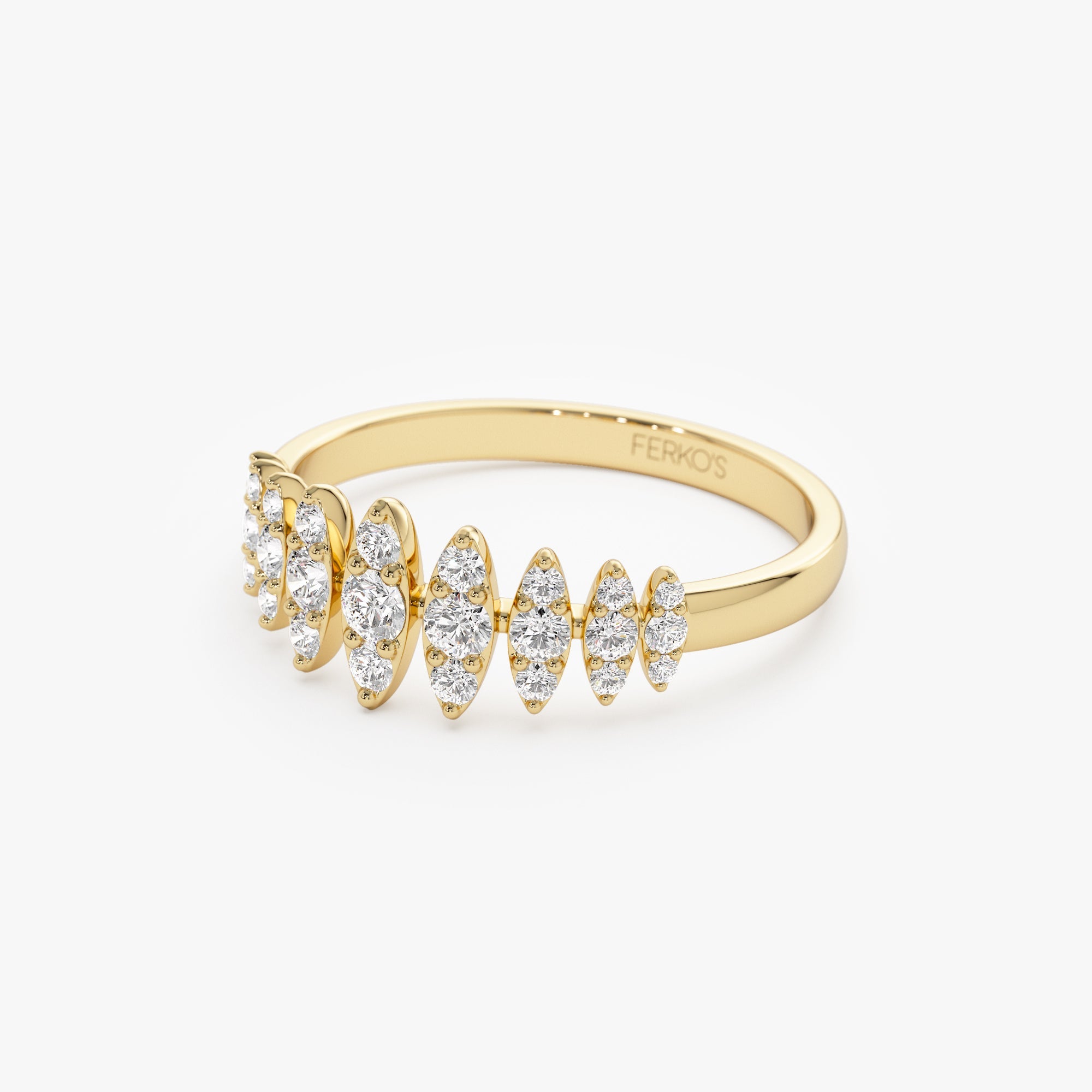 OBFJ1257 - 14k Unique Design Glamorous Diamond Ring 6
