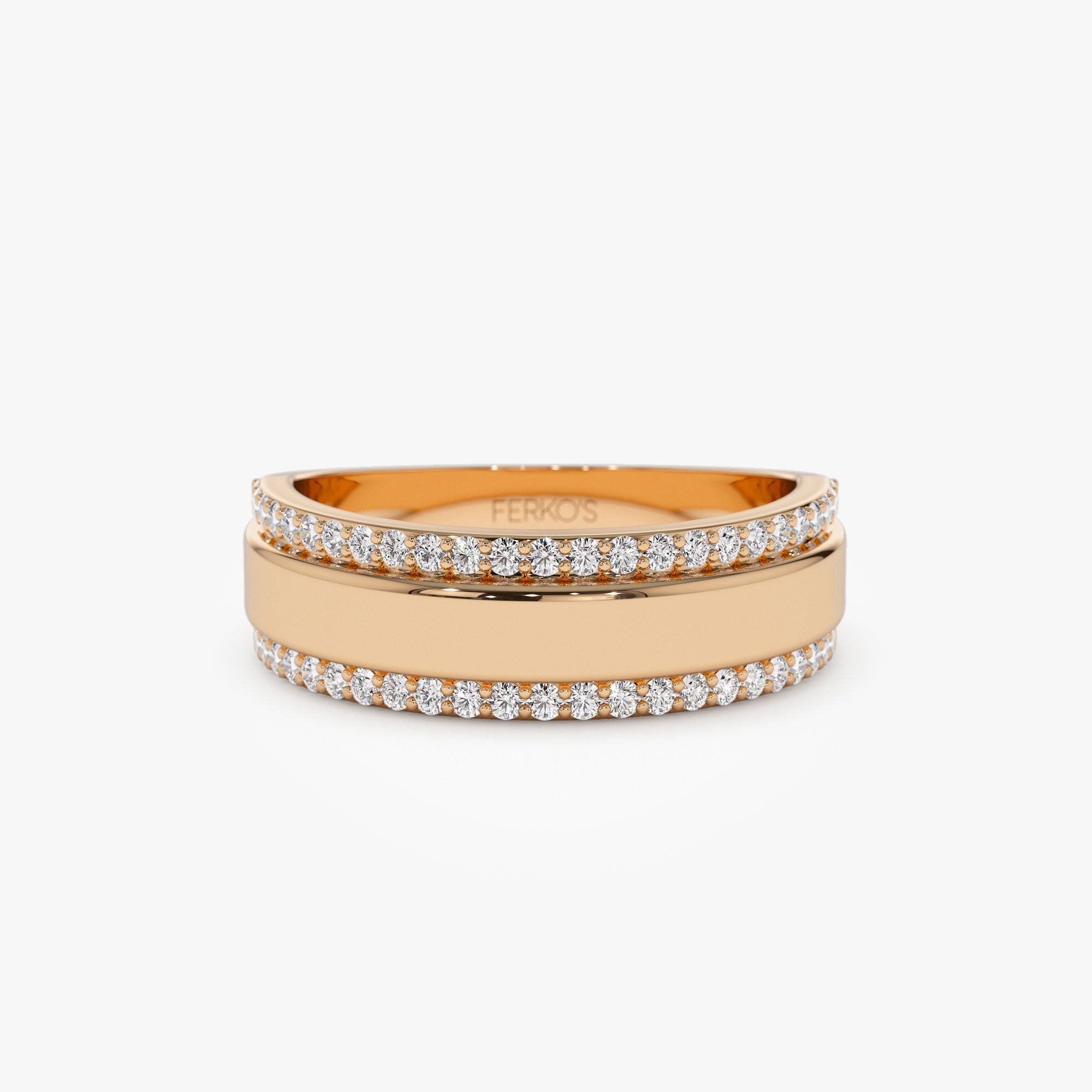 OBFJ1237 - 14k Diamond Diamond Edge Wedding Band 6