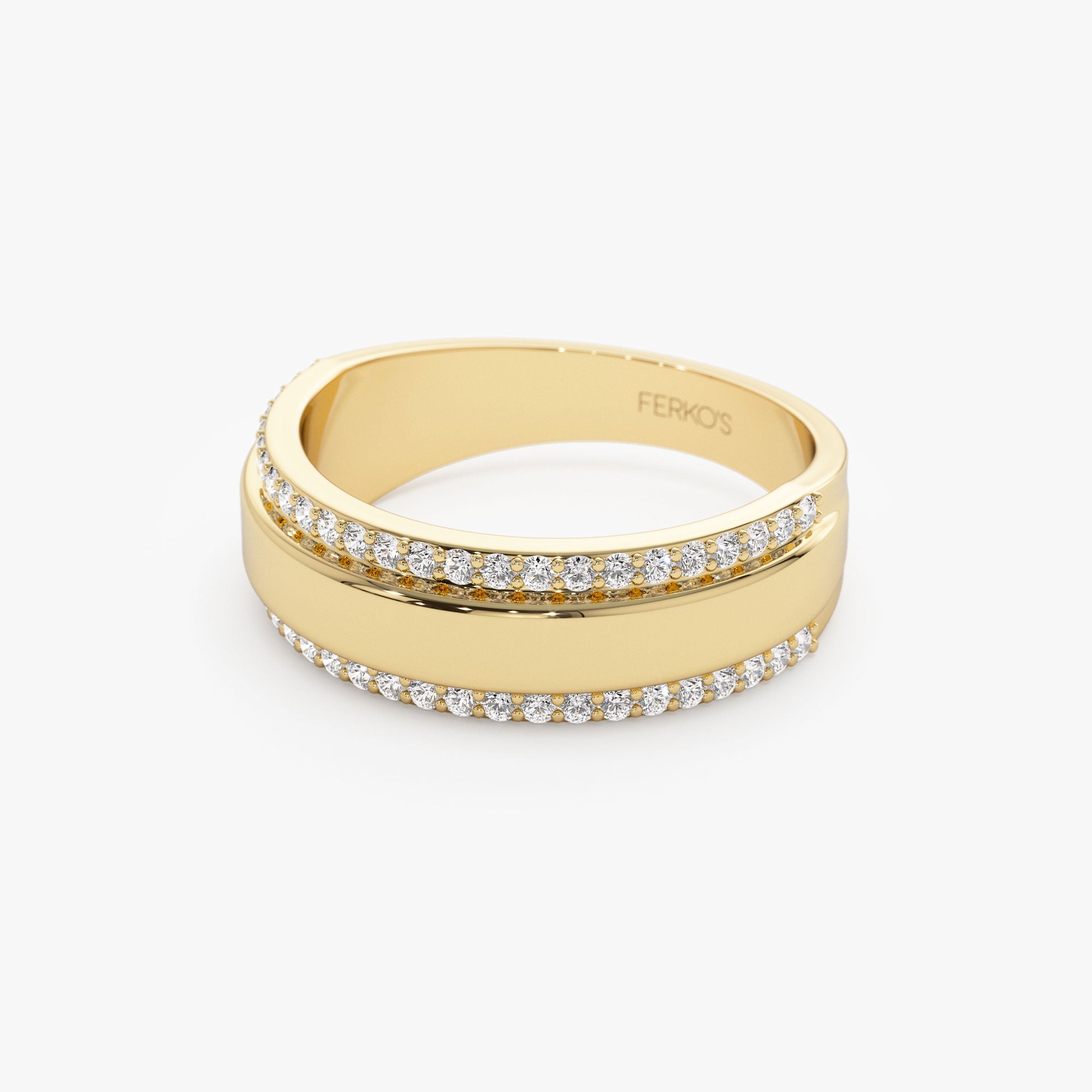 OBFJ1237 - 14k Diamond Diamond Edge Wedding Band 8
