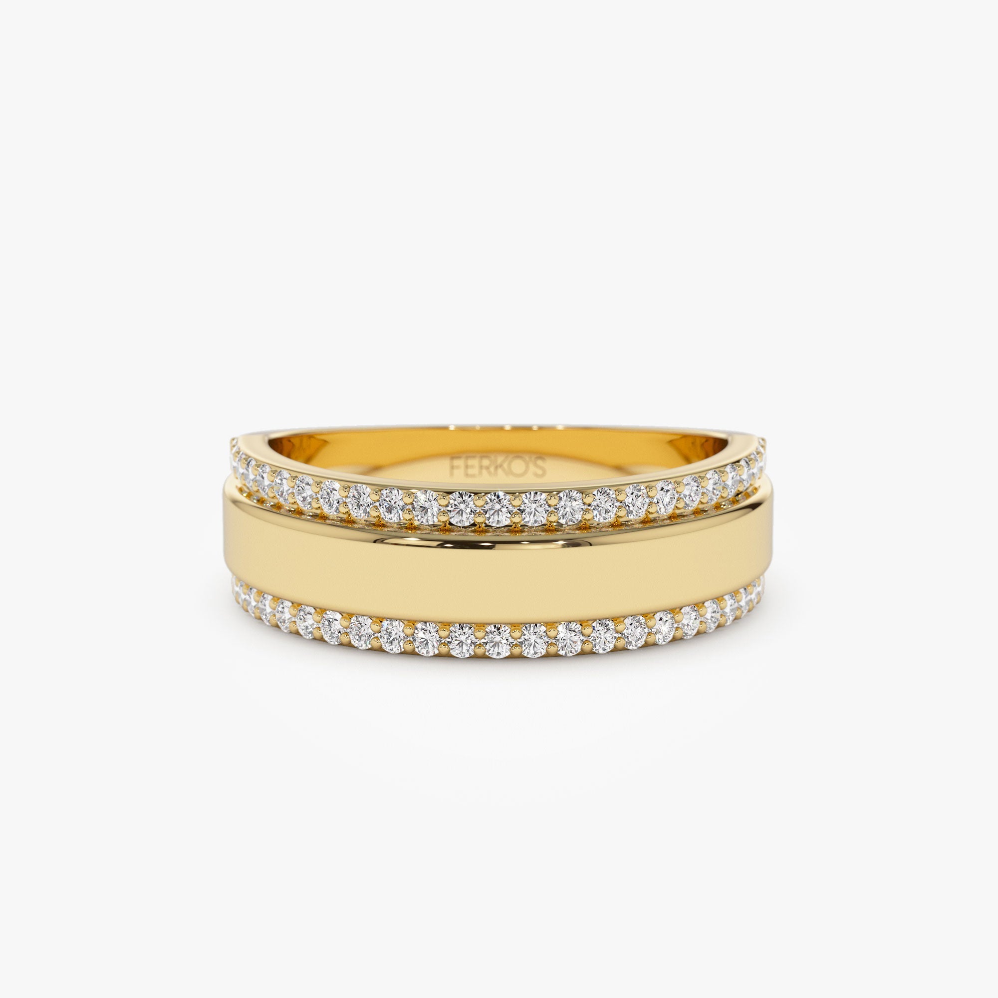 OBFJ1237 - 14k Diamond Diamond Edge Wedding Band 1
