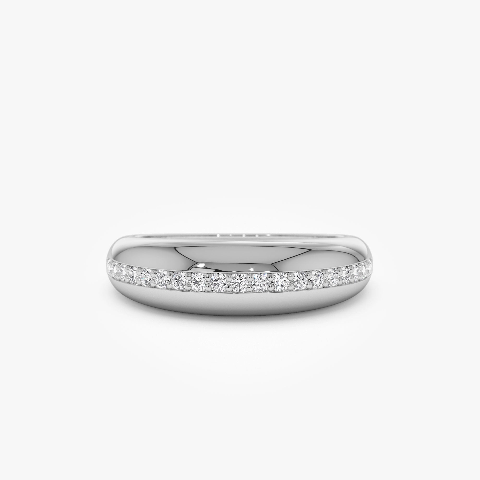 OBFJ1236 - 14k Gold Diamond Dome Balloon Ring 7