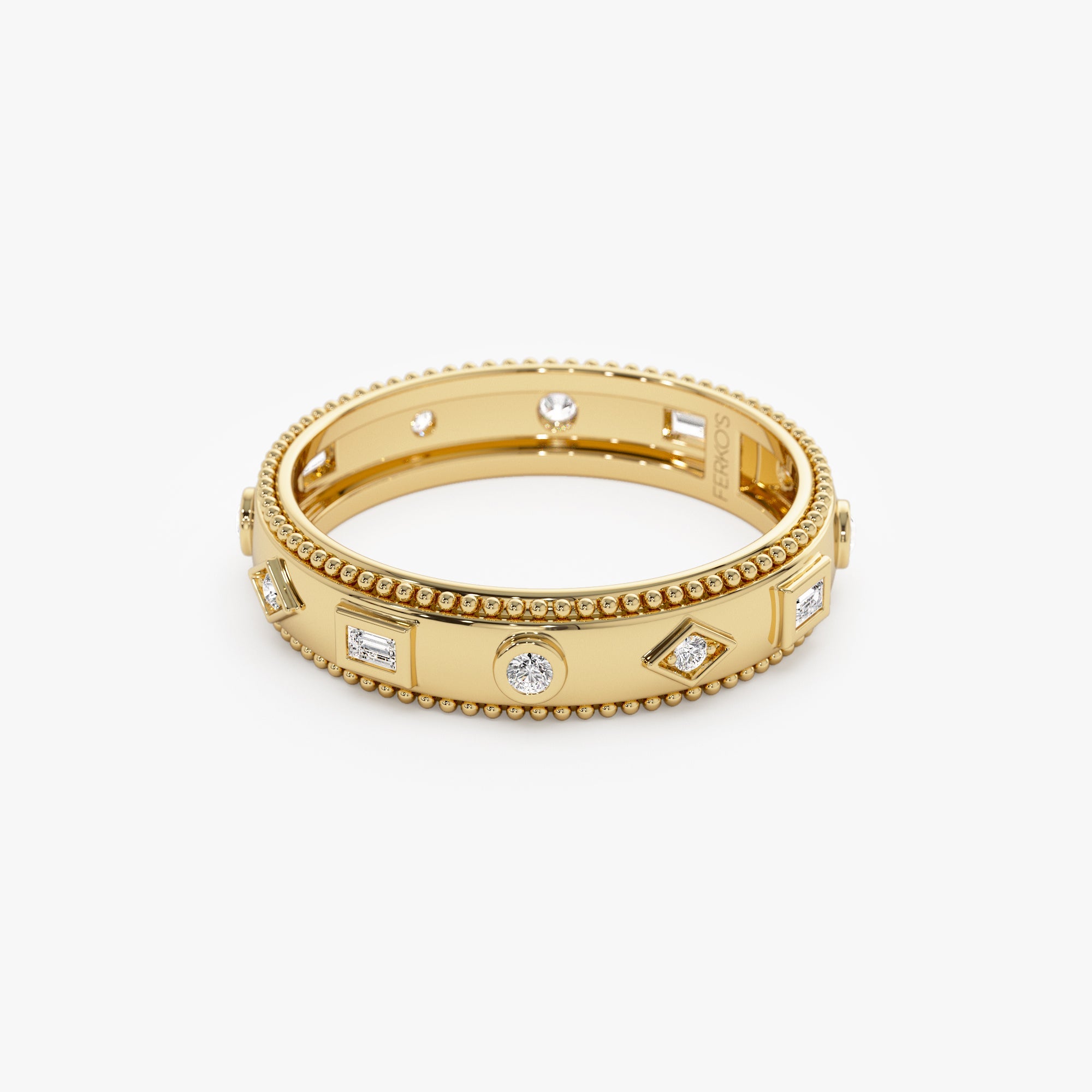 OBFJ1229 - 14k Mixed Shape Diamond Anniversary Band 8