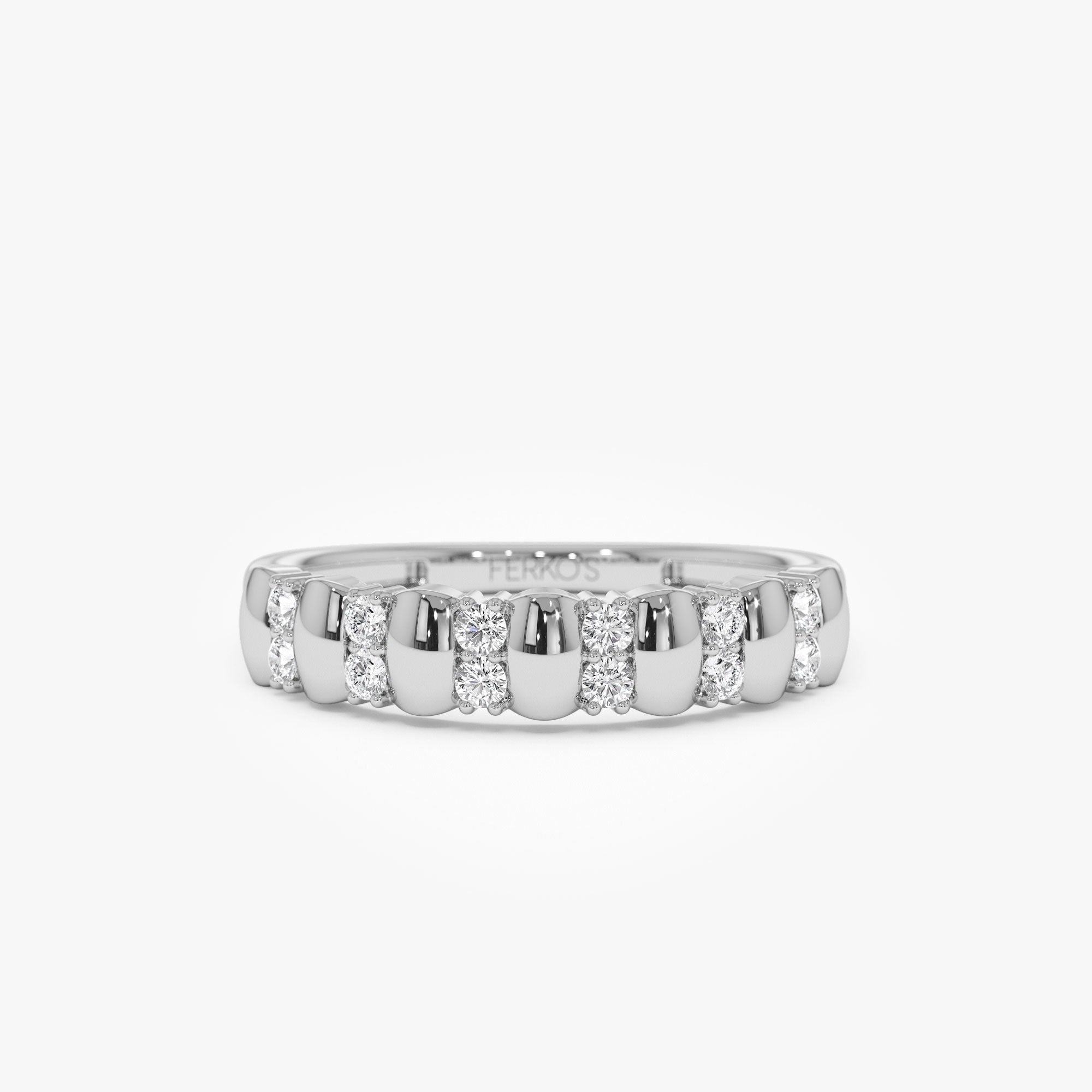 OBFJ0965 - 14K Alternating Diamond Bar Band 6