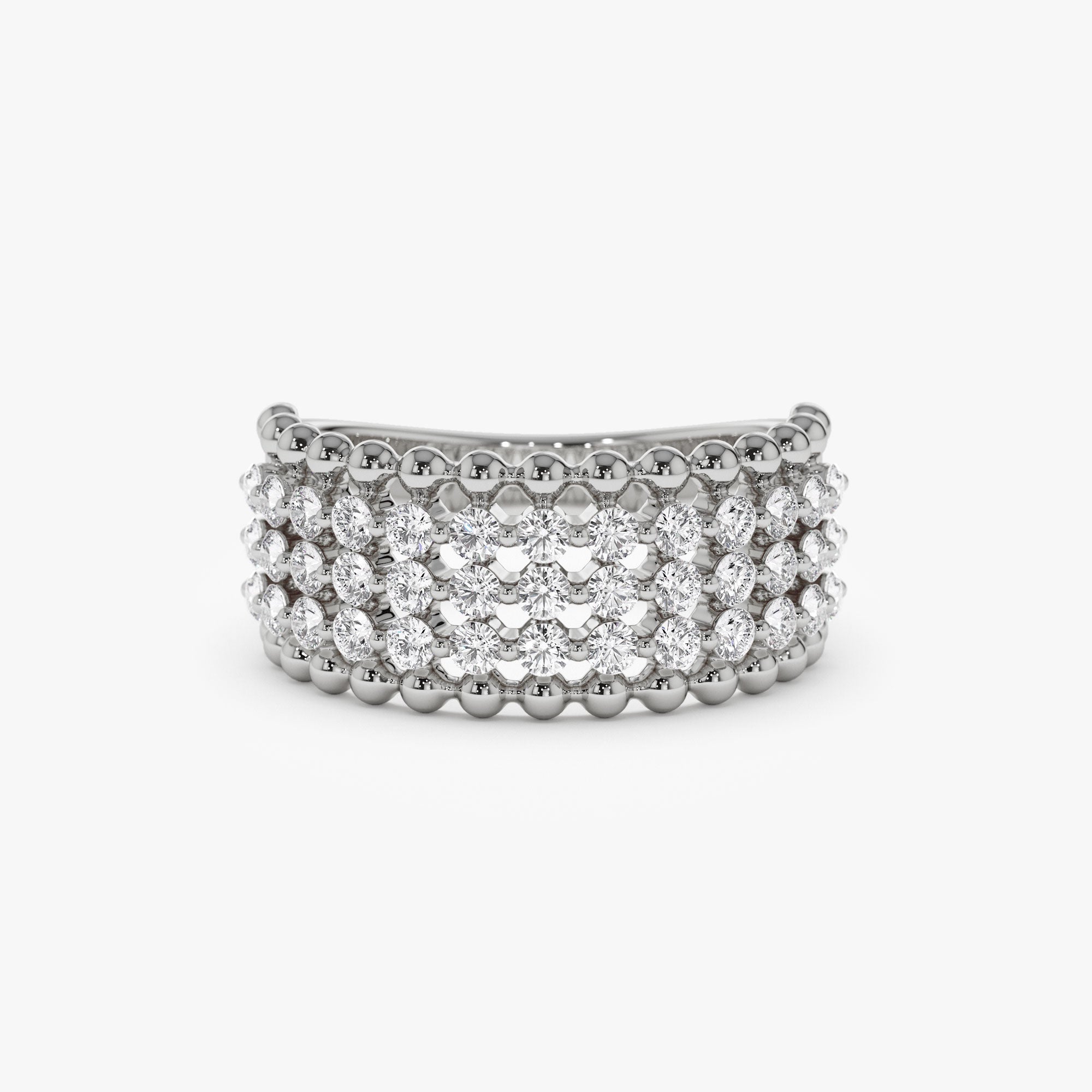 OBFJ1130 - 14k Floating Diamond Bubble Band 8