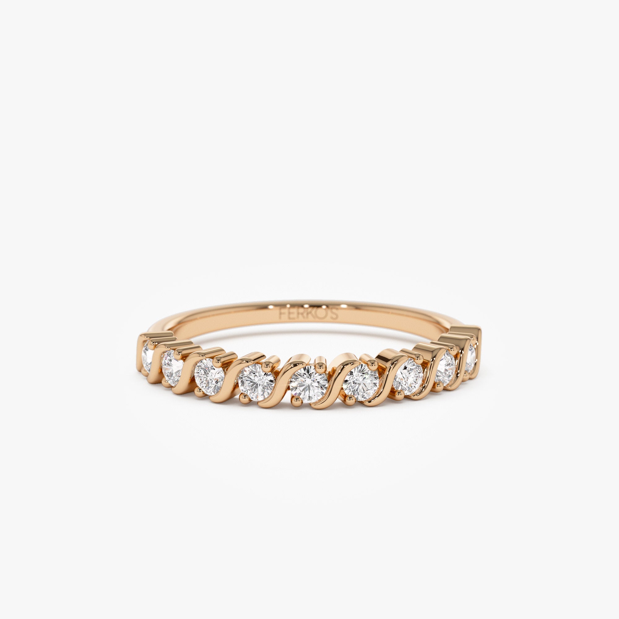 OBFJ0950 - 14K Gold Womens Diamond Wedding Ring 6
