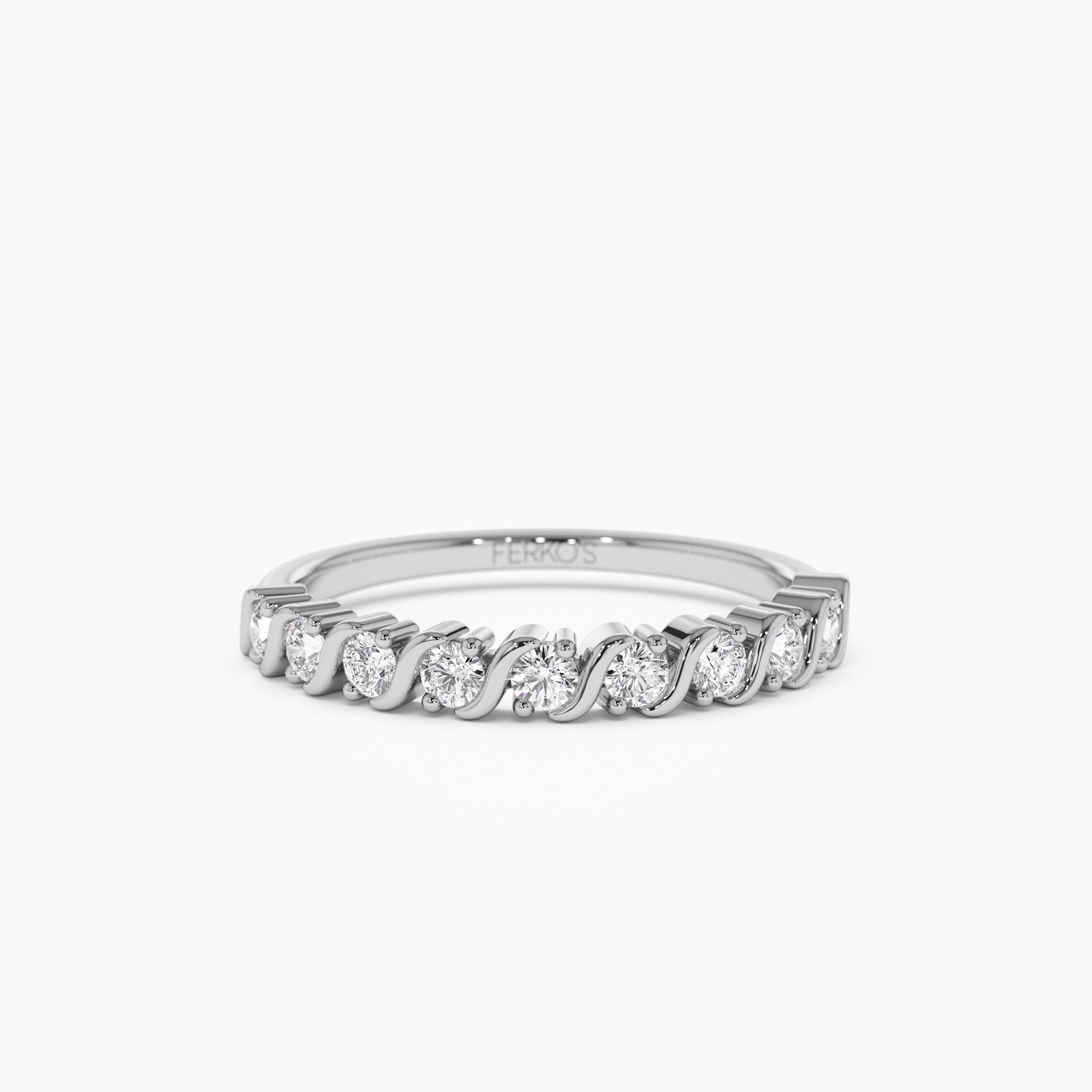 OBFJ0950 - 14K Gold Womens Diamond Wedding Ring 7