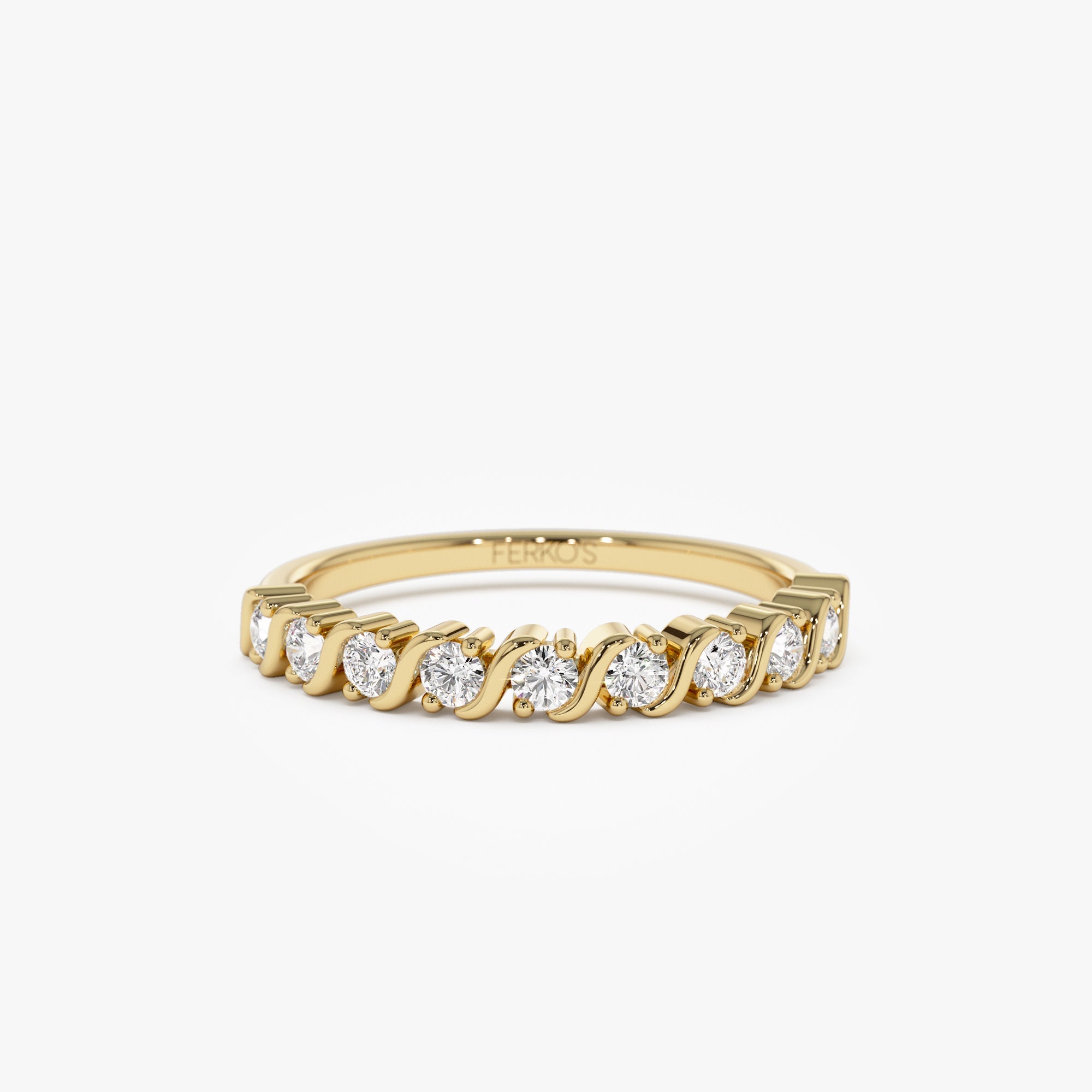 OBFJ0950 - 14K Gold Womens Diamond Wedding Ring 1