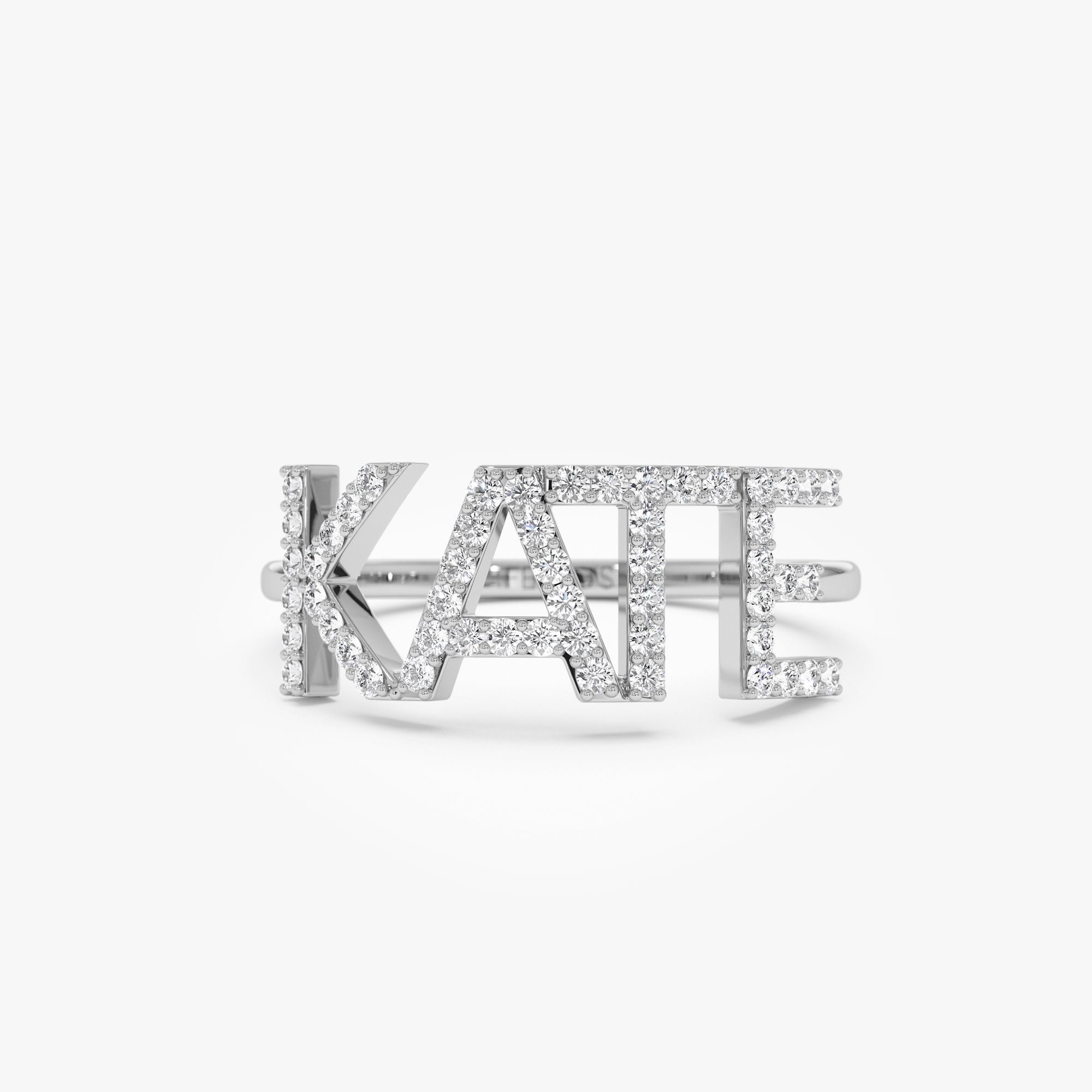 OBFJ0927 - 14K Diamond Personalized Name Ring 7