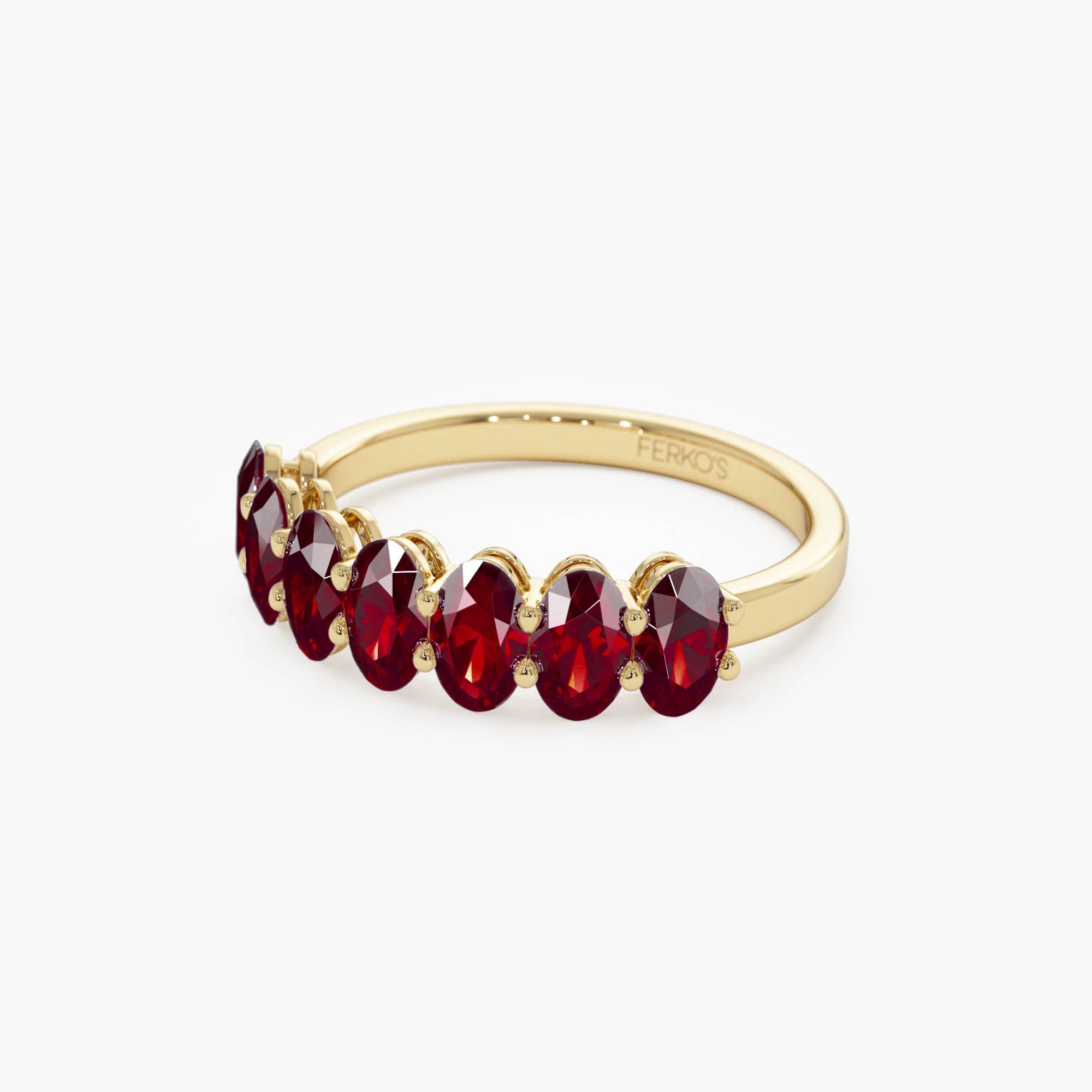 OBFJ0854 - 14k Oval Shaped Basket Setting Ruby Ring 9