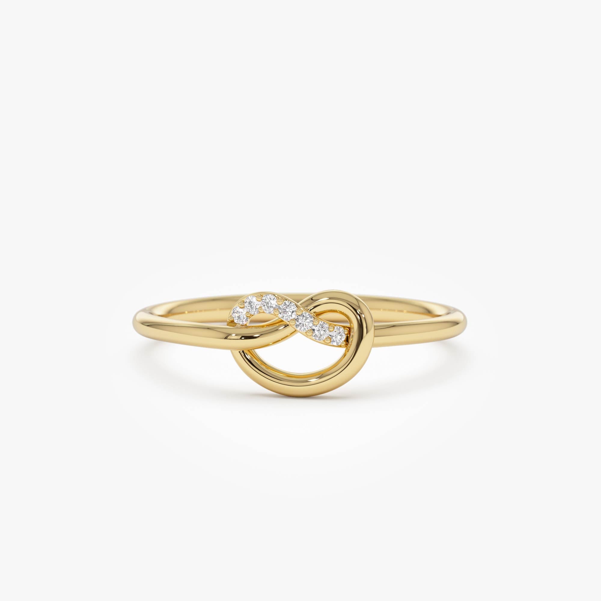 OBFJ0759 - 14k Love Knot Diamond Ring 1
