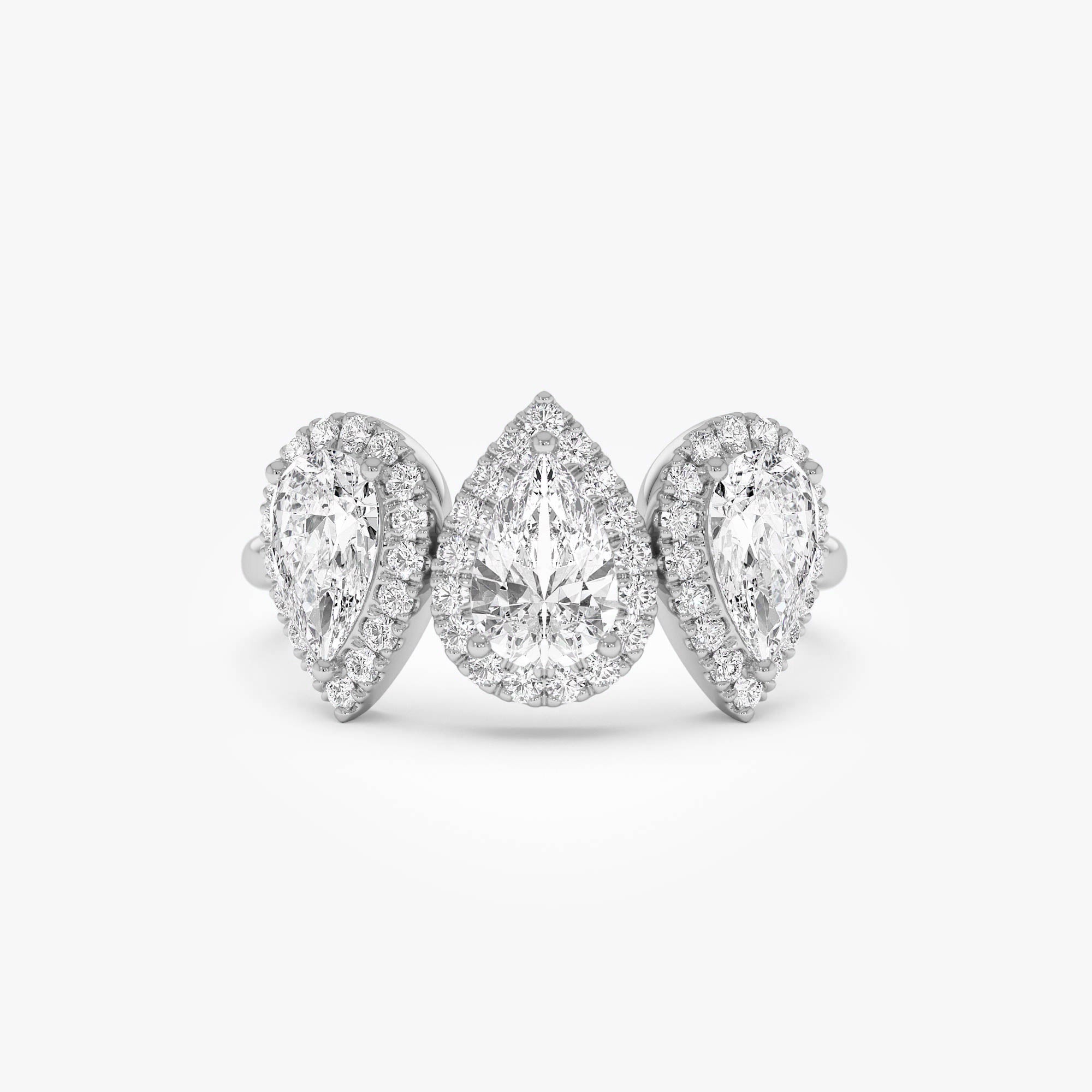 OBFJ0565 - 1.90 Ctw 14k Pear Shaped Halo Setting Lab Grown Diamond Ring - Viola 7
