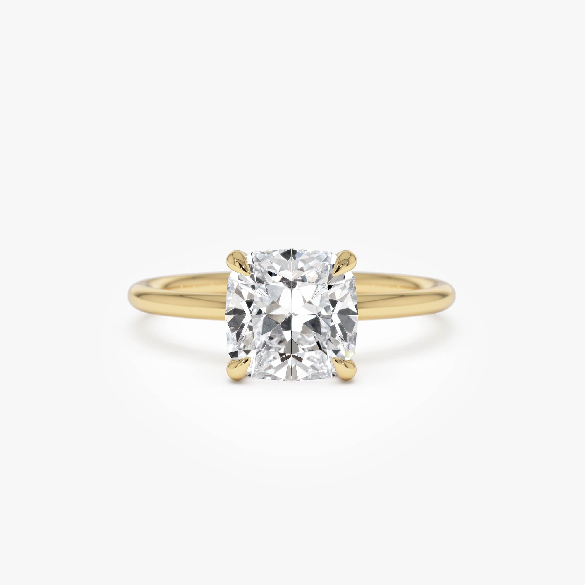 OBFJ0615 - 2.00 Ctw 14k Cushion Cut Lab Grown Diamond Engagement Ring - Evianne 1
