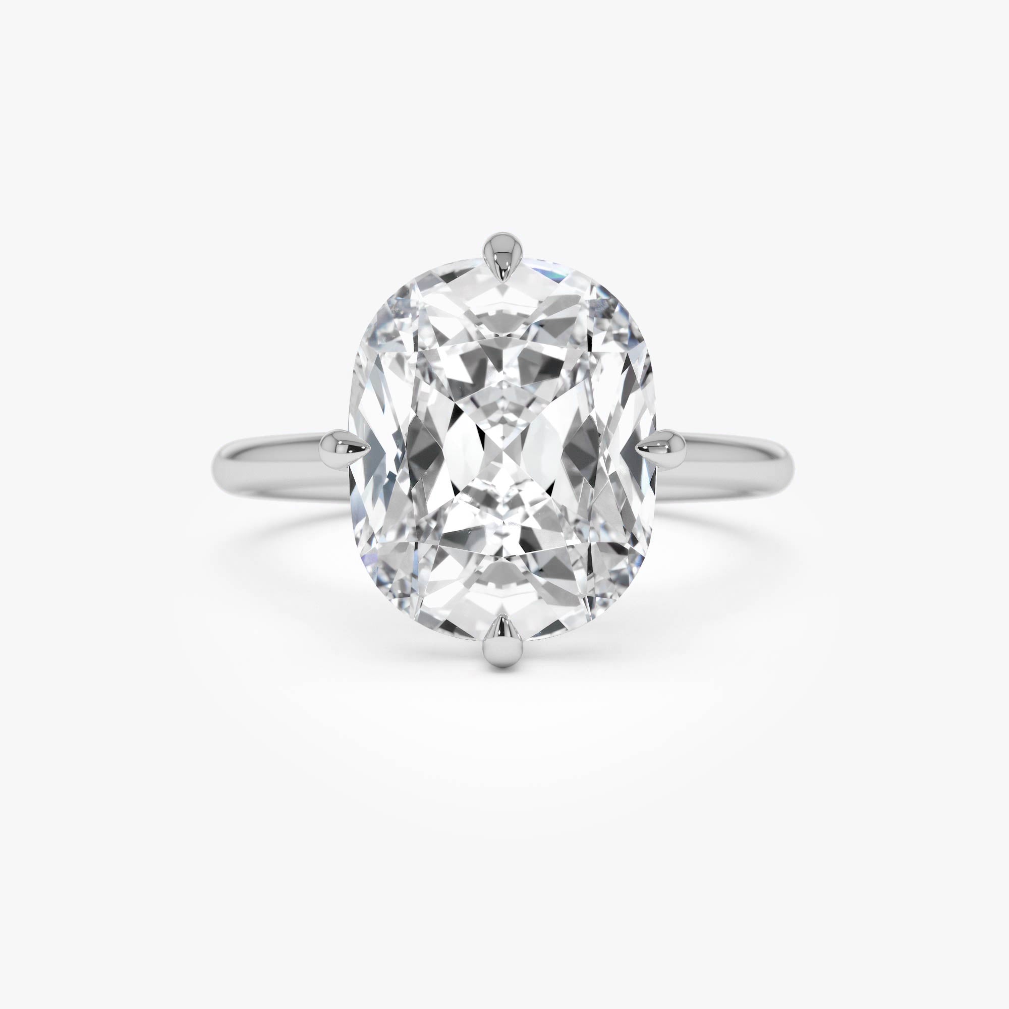 OBFJ0616 - 5.05 Ctw 14k Cushion Cut Lab Grown Diamond Engagement Solitaire - Seloria 7