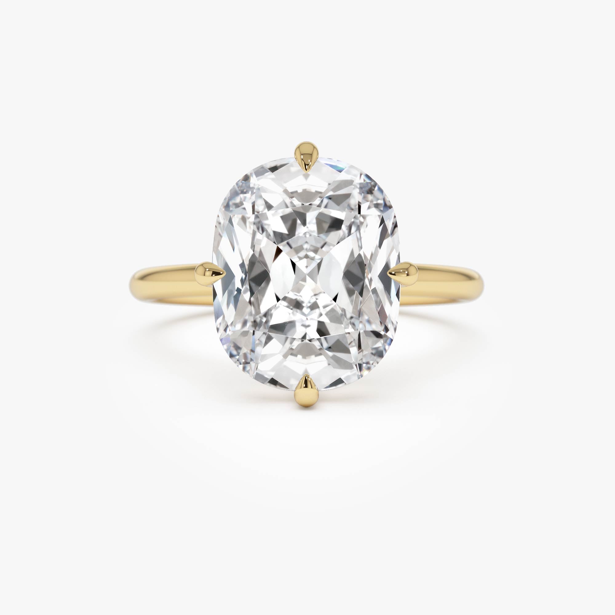 OBFJ0616 - 5.05 Ctw 14k Cushion Cut Lab Grown Diamond Engagement Solitaire - Seloria 1