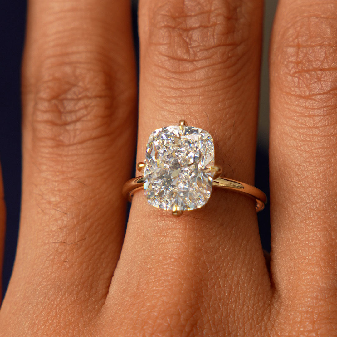 OBFJ0616 - 5.05 Ctw 14k Cushion Cut Lab Grown Diamond Engagement Solitaire - Seloria 3