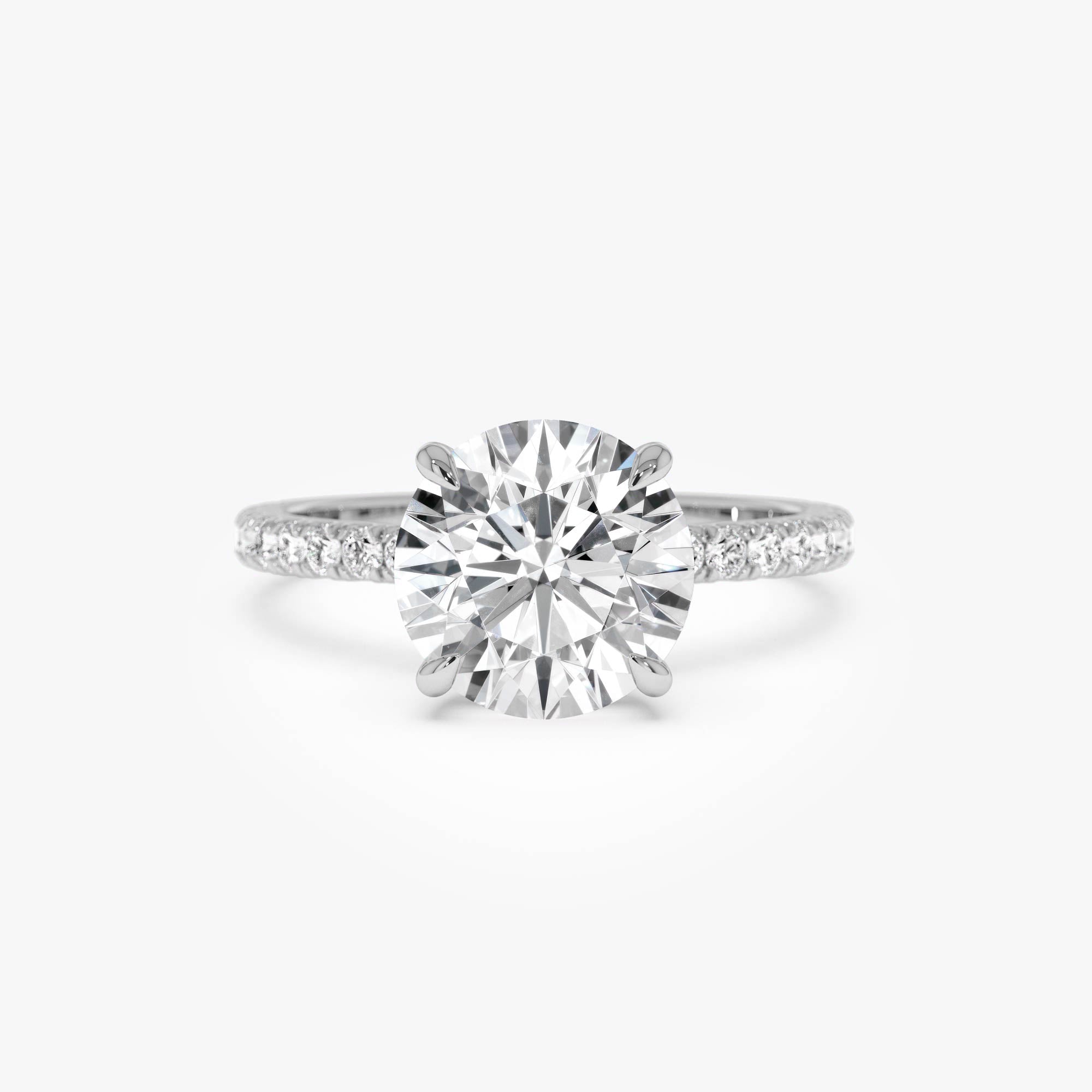 OBFJ0607 - 2.40 Ctw 14k Round Brilliant Lab Grown Diamond Pavé Setting with Hidden Halo - Selina 8