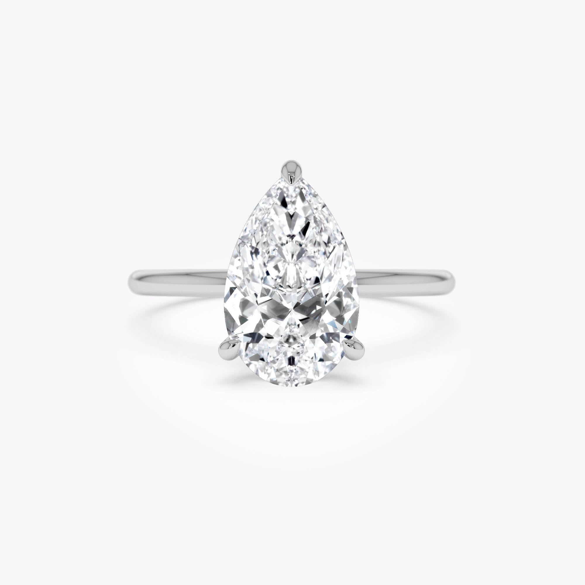 OBFJ0596 - 2.00 Ctw 14k Pear Shaped Lab Grown Diamond Hidden Halo Engagement Ring – Amara 6