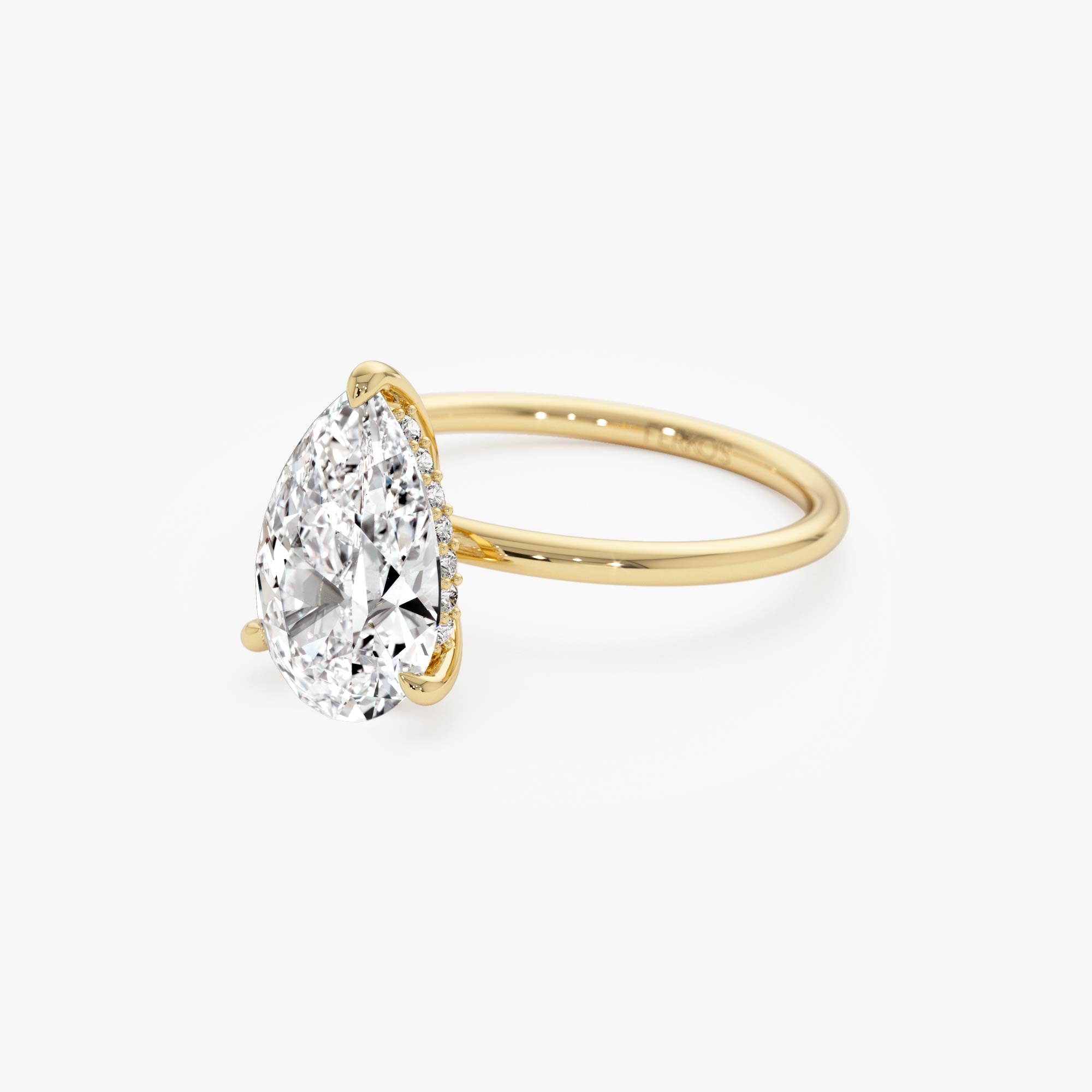 OBFJ0596 - 2.00 Ctw 14k Pear Shaped Lab Grown Diamond Hidden Halo Engagement Ring – Amara 8