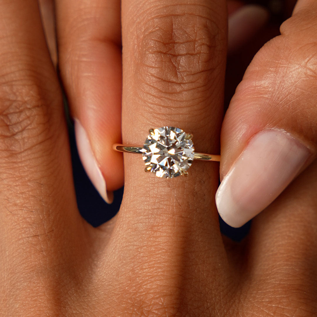 OBFJ0594 - 2.00 Ctw 14k Round Brilliant Lab Grown Diamond Engagement Ring with Hidden Halo – Rosalie 2