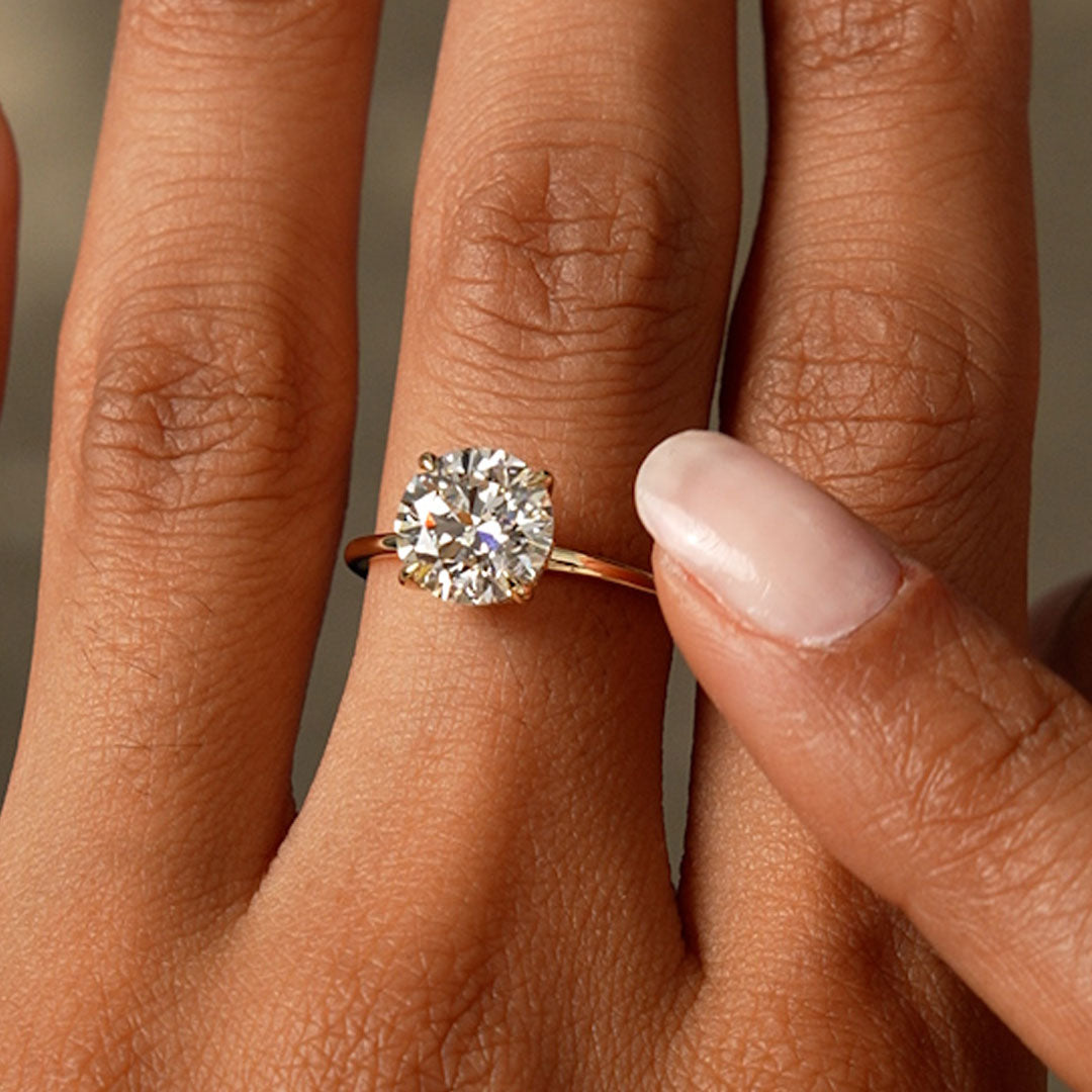 OBFJ0594 - 2.00 Ctw 14k Round Brilliant Lab Grown Diamond Engagement Ring with Hidden Halo – Rosalie 5