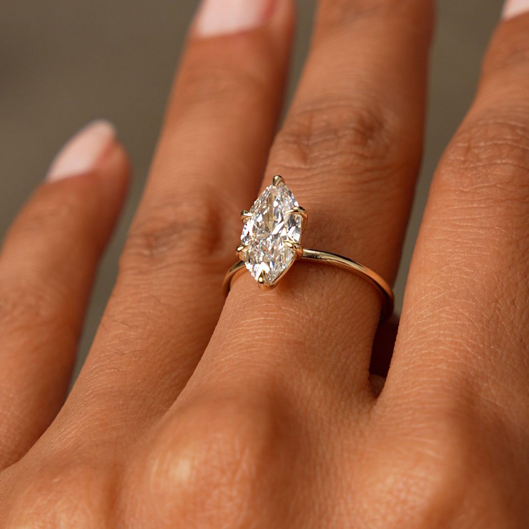 OBFJ0588 - 2.00 Ctw 14k Marquise Lab Grown Diamond Engagement Ring with Hidden Halo – Natalia 5