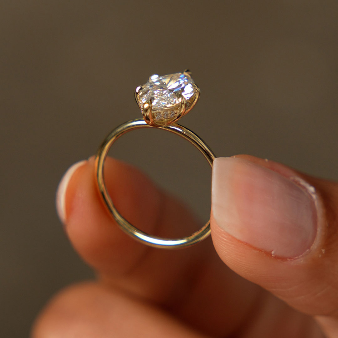 OBFJ0588 - 2.00 Ctw 14k Marquise Lab Grown Diamond Engagement Ring with Hidden Halo – Natalia 4