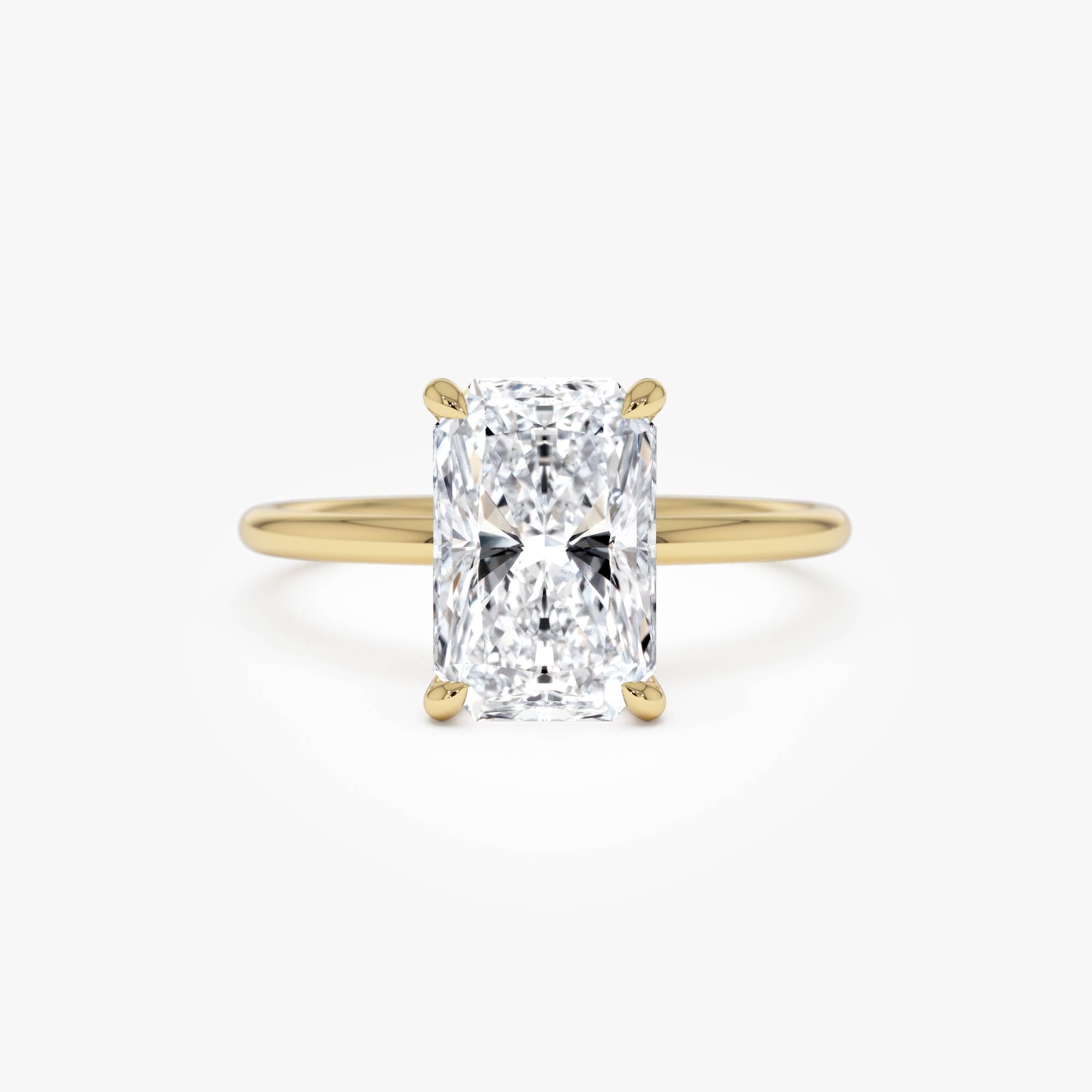 OBFJ0586 - 2.00 Ctw 14k Radiant Cut Prong Setting Lab Grown Diamond Engagement Ring – Corinne 1