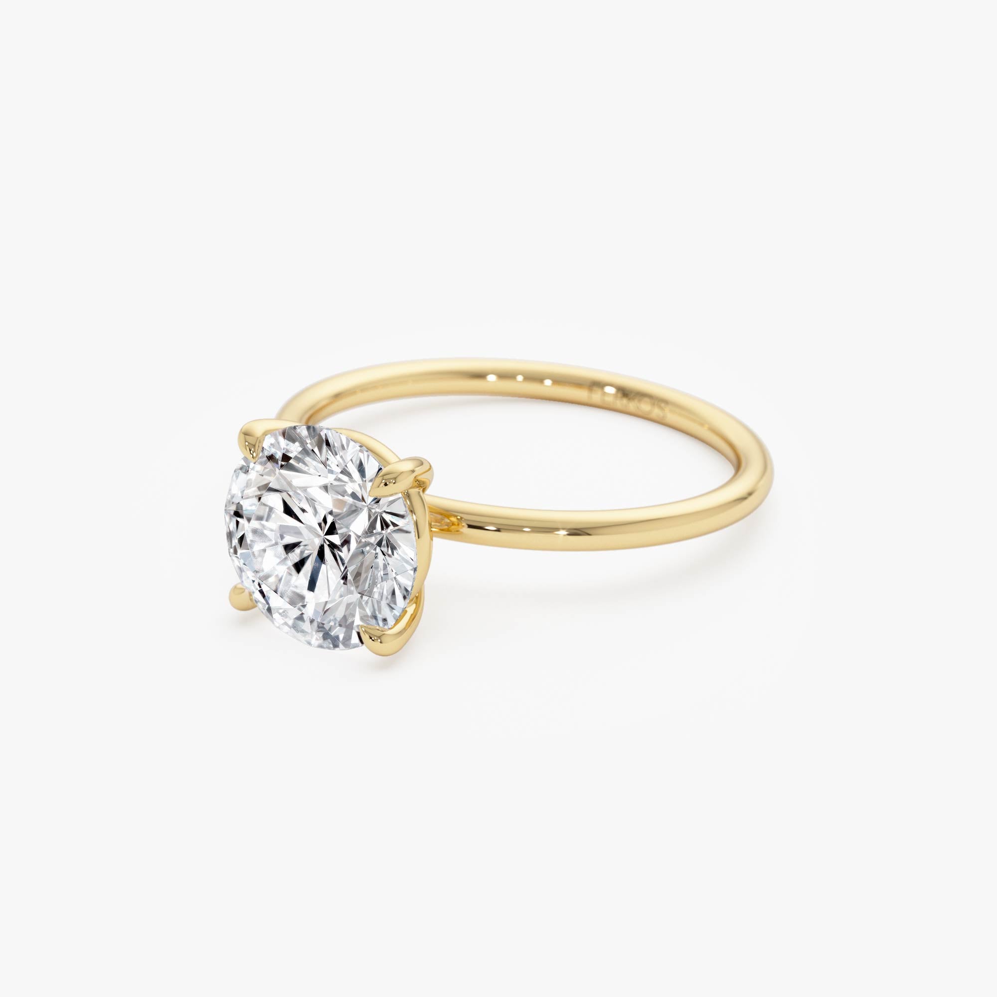 OBFJ0582 - 2.00 Ctw 14k Round Brilliant Prong Setting Lab Grown Diamond Engagement Ring – Rosalind 10